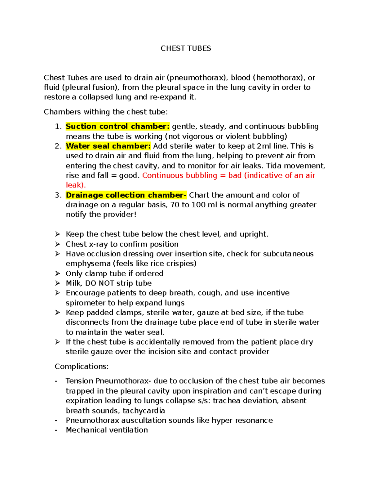 CHEST 101: Comprehensive Guide to Chest Tubes and Their Management ...