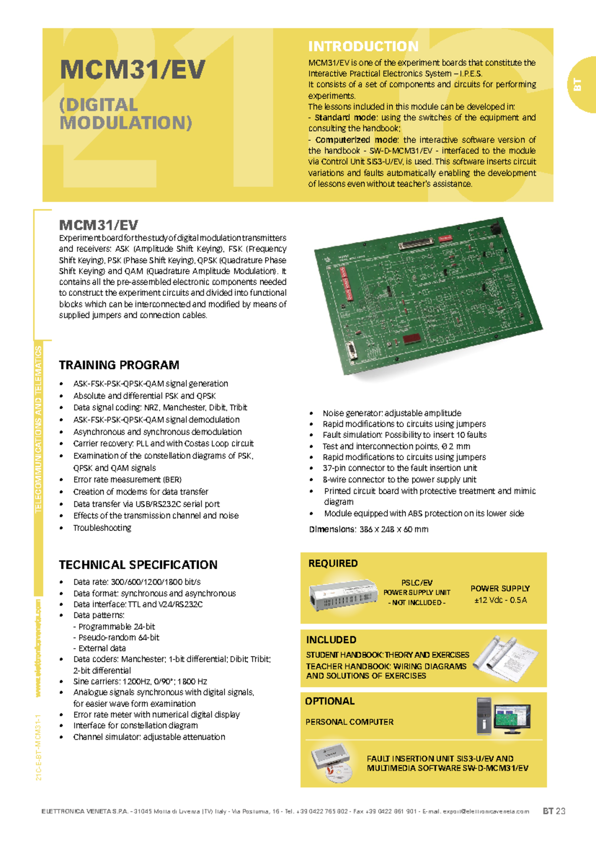 MCM31 21C E BT Digital Modulation Training Program Overview - Studocu