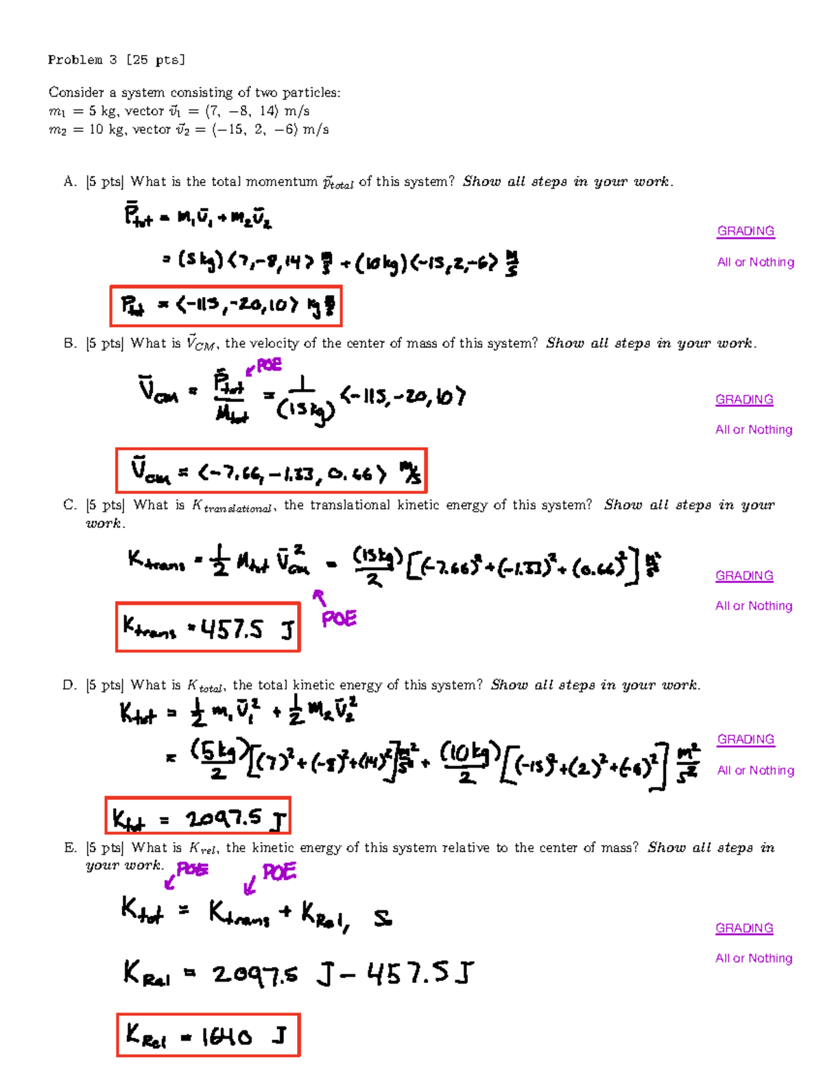 PPv R05solution - Projectile solution - Problem 3 [25 pts] Consider a ...