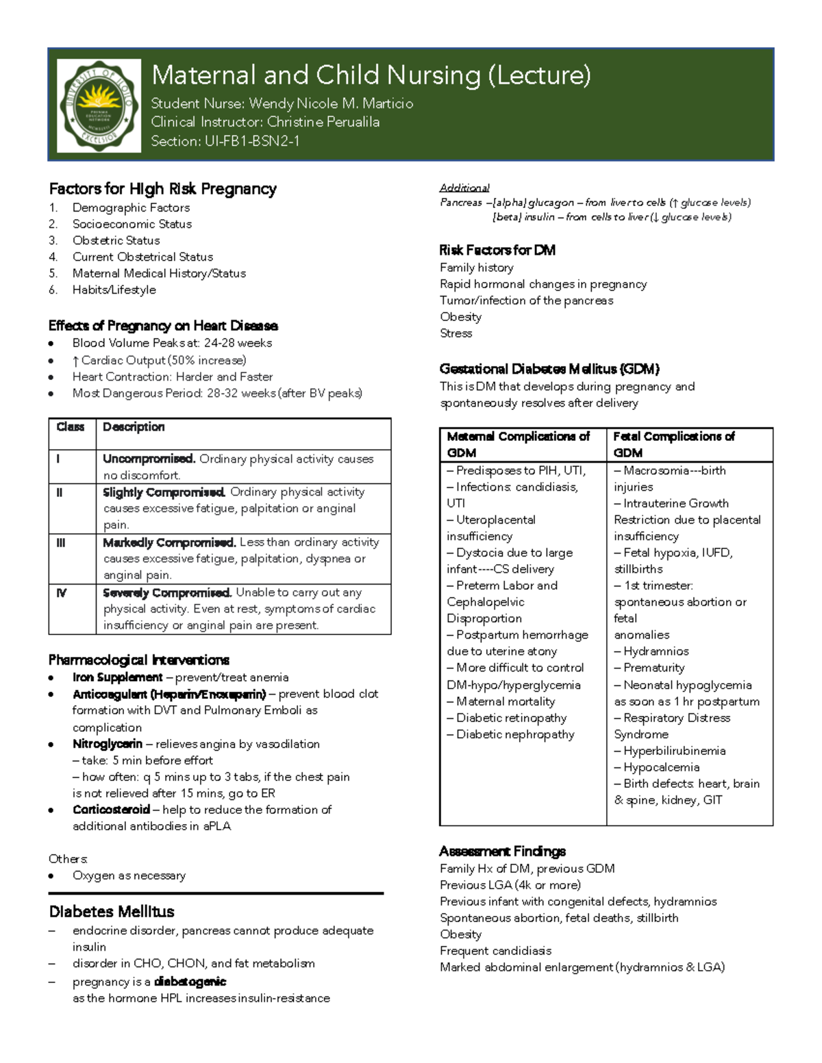 Maternal and Child Lec Reviewer 1-8 - Factors for High Risk Pregnancy 1 ...