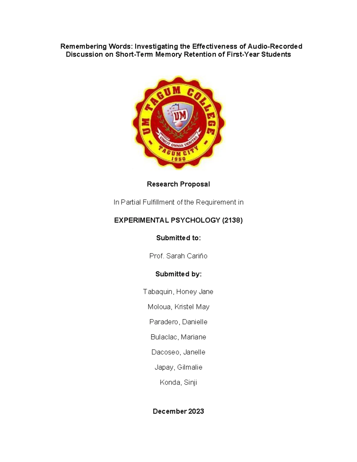 Emcee Script for Seminar on Teams & Decision Making - Studocu