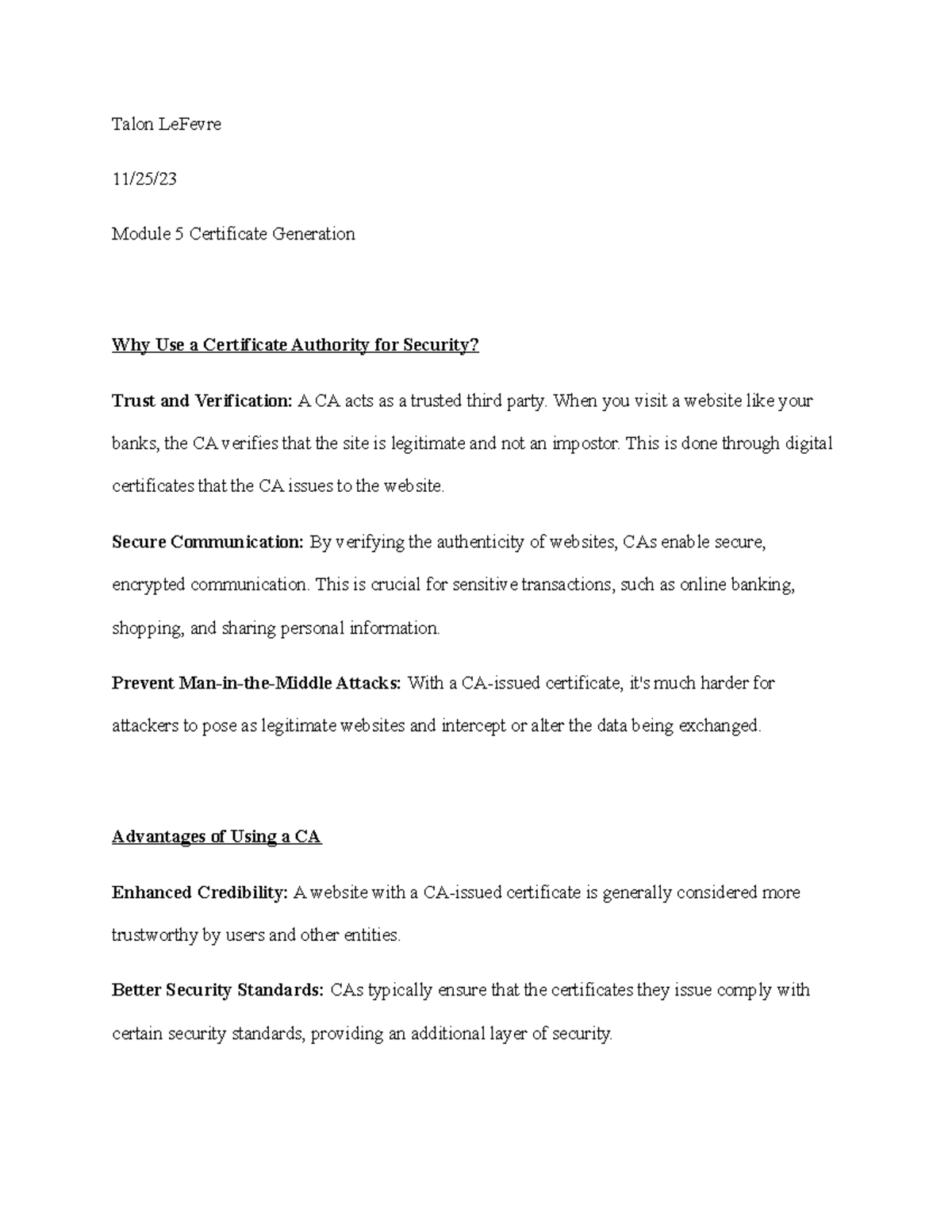 Module 5: The Importance of Certificate Authorities in Cybersecurity ...