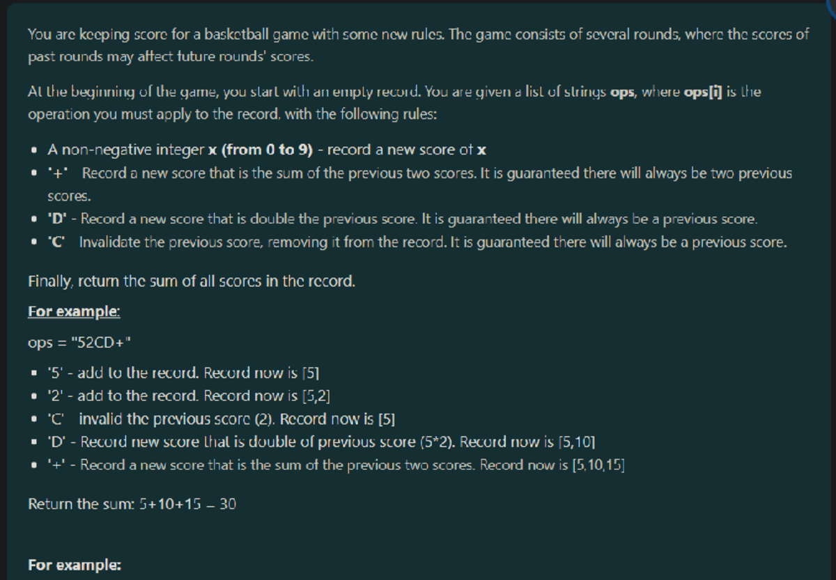 Scorekeeping Rules for Basketball: An Analysis using Stack (CS101 ...