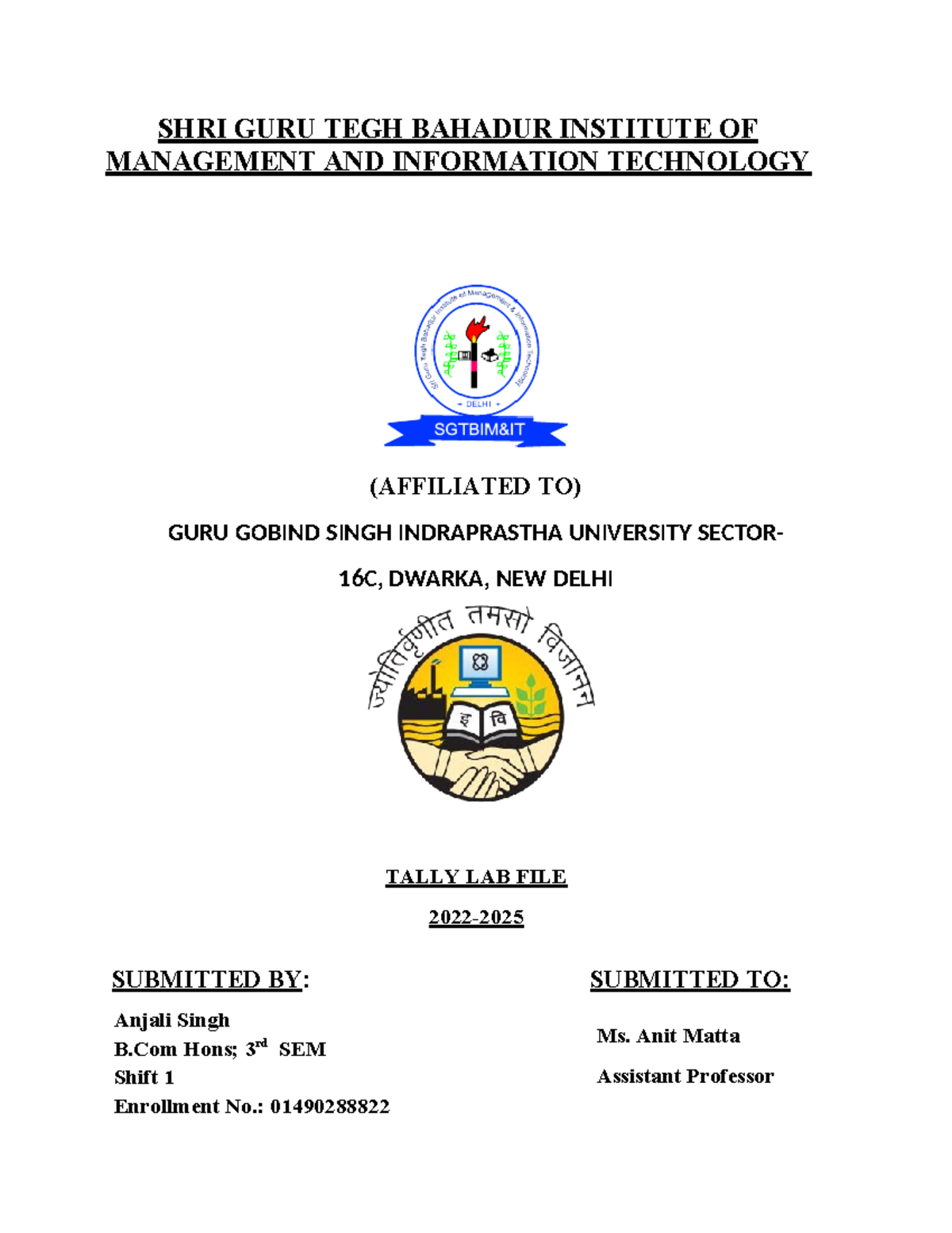 Tally Lab Project Overview & Notes for B.Com Hons 3rd Sem Students ...