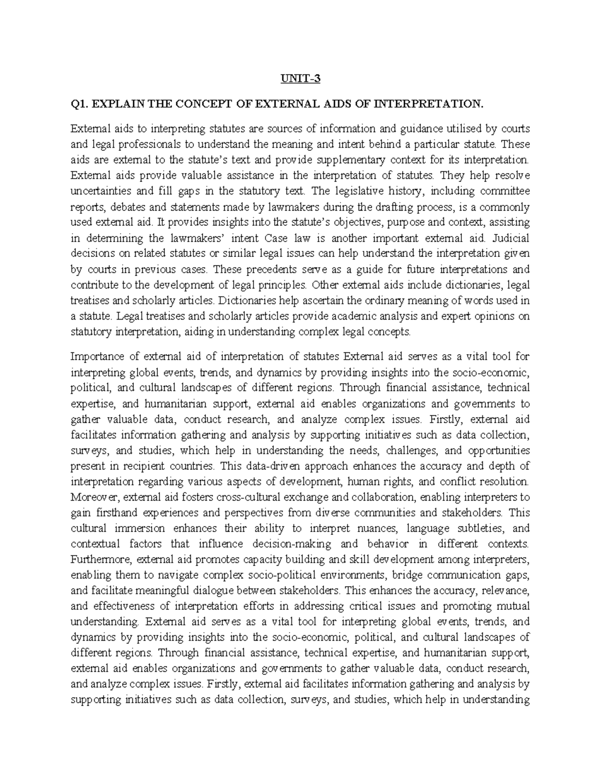 UNIT 3 & 4 IOS - questions - UNIT- Q1. EXPLAIN THE CONCEPT OF EXTERNAL ...