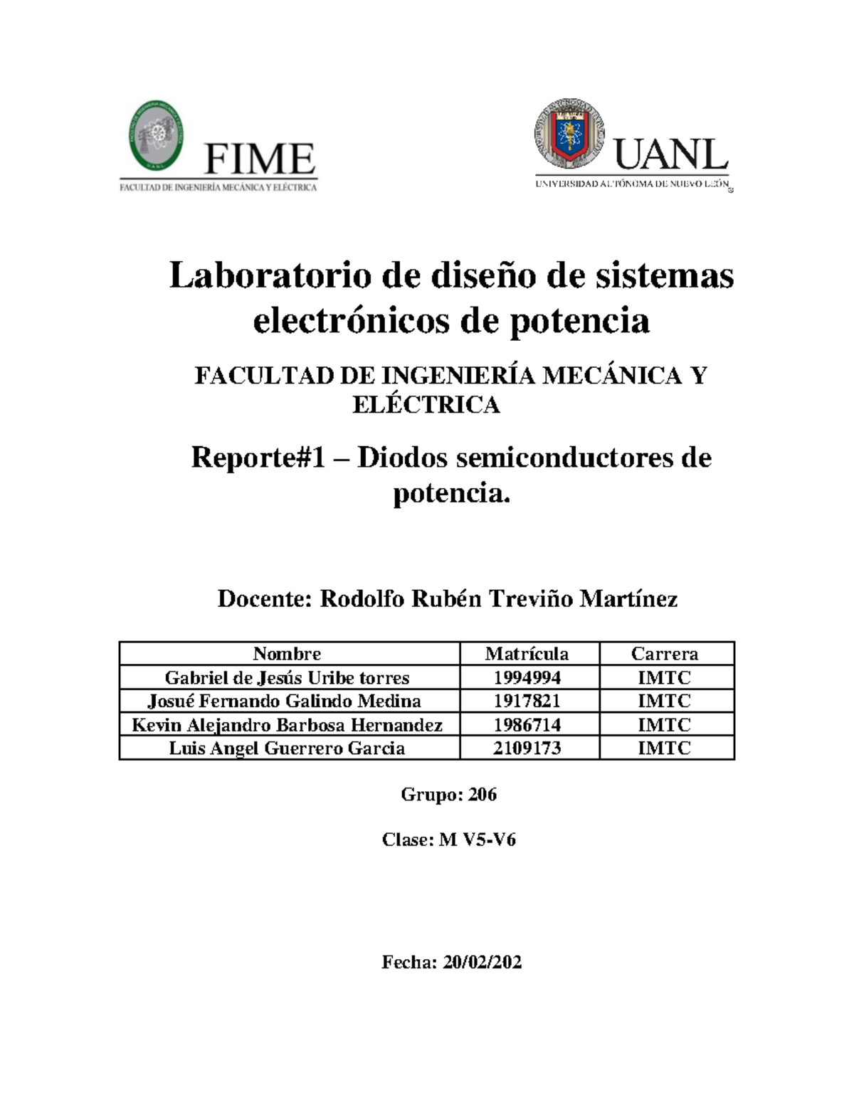 Reporte#1: Diseño y Análisis de Diodos Semiconductores de Potencia - Document Preview