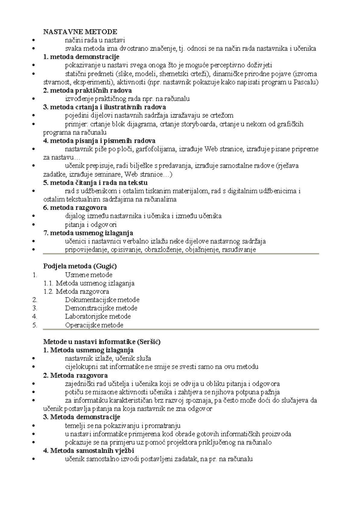 Nastavne Metode i Načela u Nastavi Informatike (1.2.3.4.5.) - Studocu
