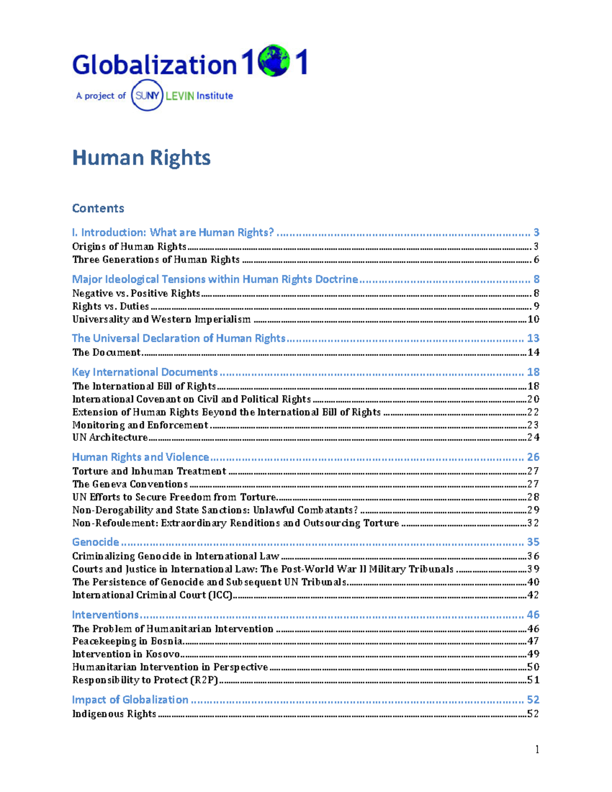 Human Rights Overview: Key Concepts and Ideological Tensions - Studocu