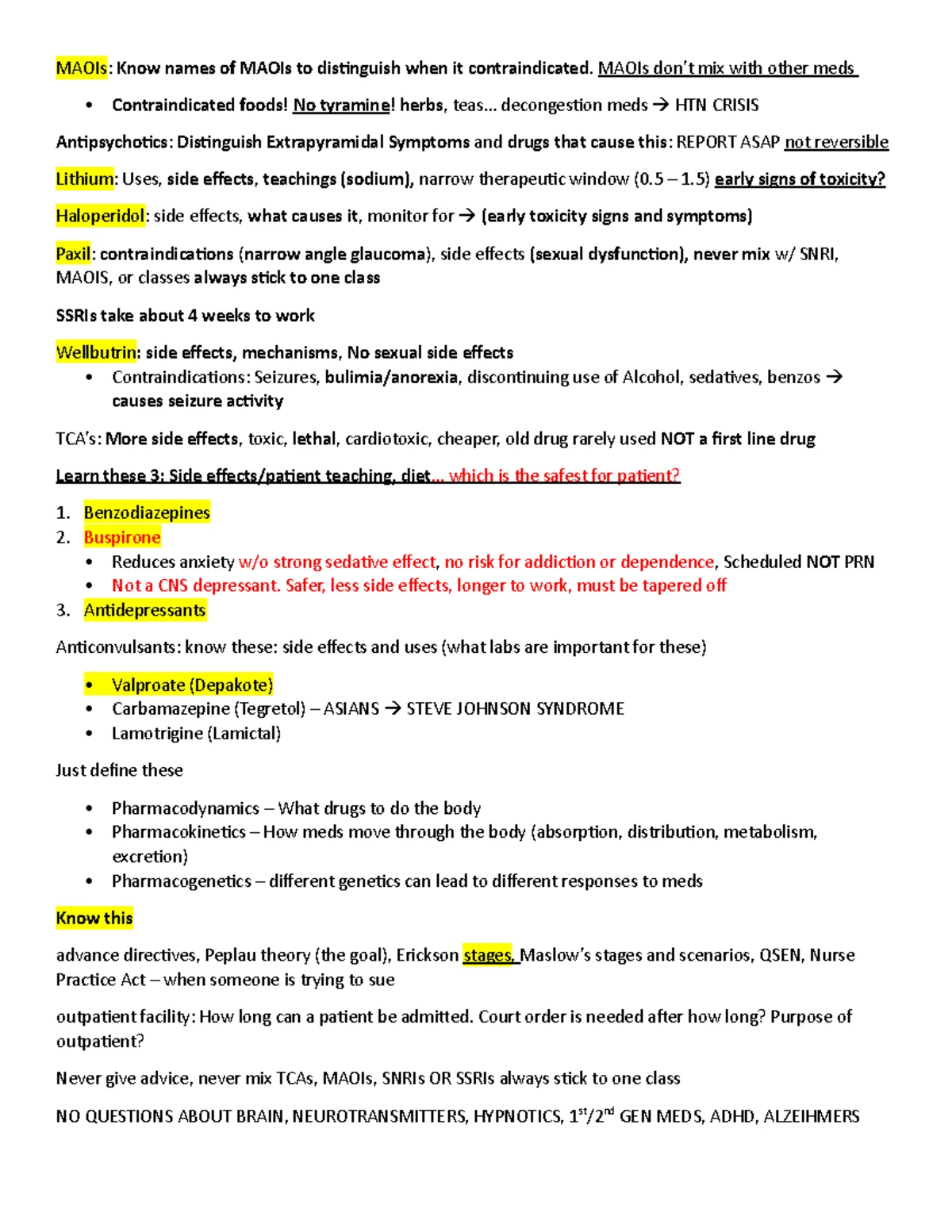 Mental Health Exam 2 - Notes (MH 202) on Stress and Anxiety Disorders ...