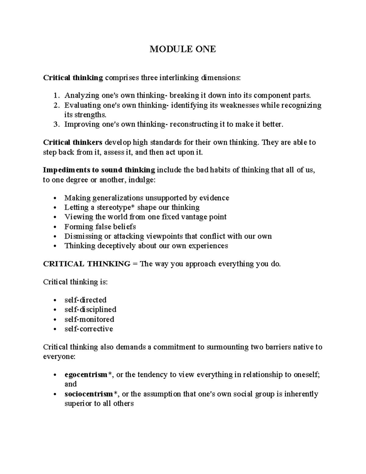 C168 - Critical Thinking & Logic: Key Concepts & Skills Overview - Studocu