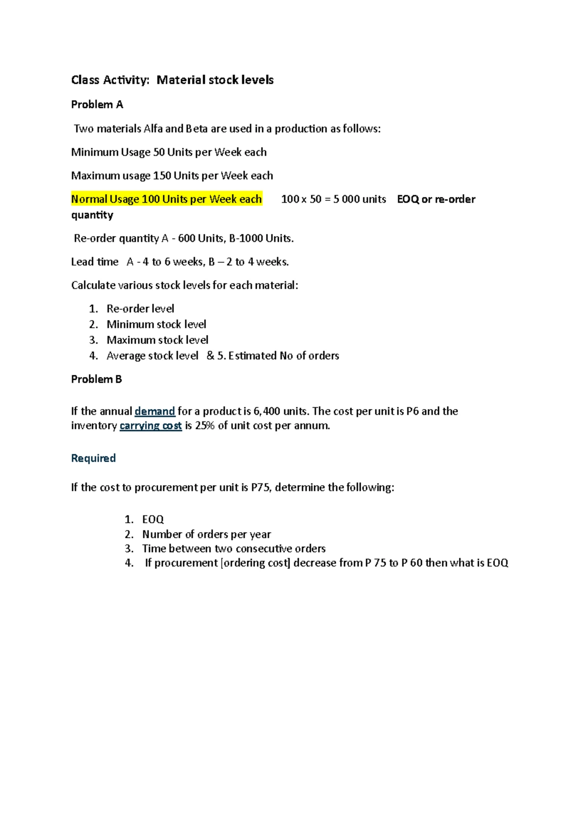 ACC 201 Course Outline: Introduction to Cost Accounting 2023 - Studocu