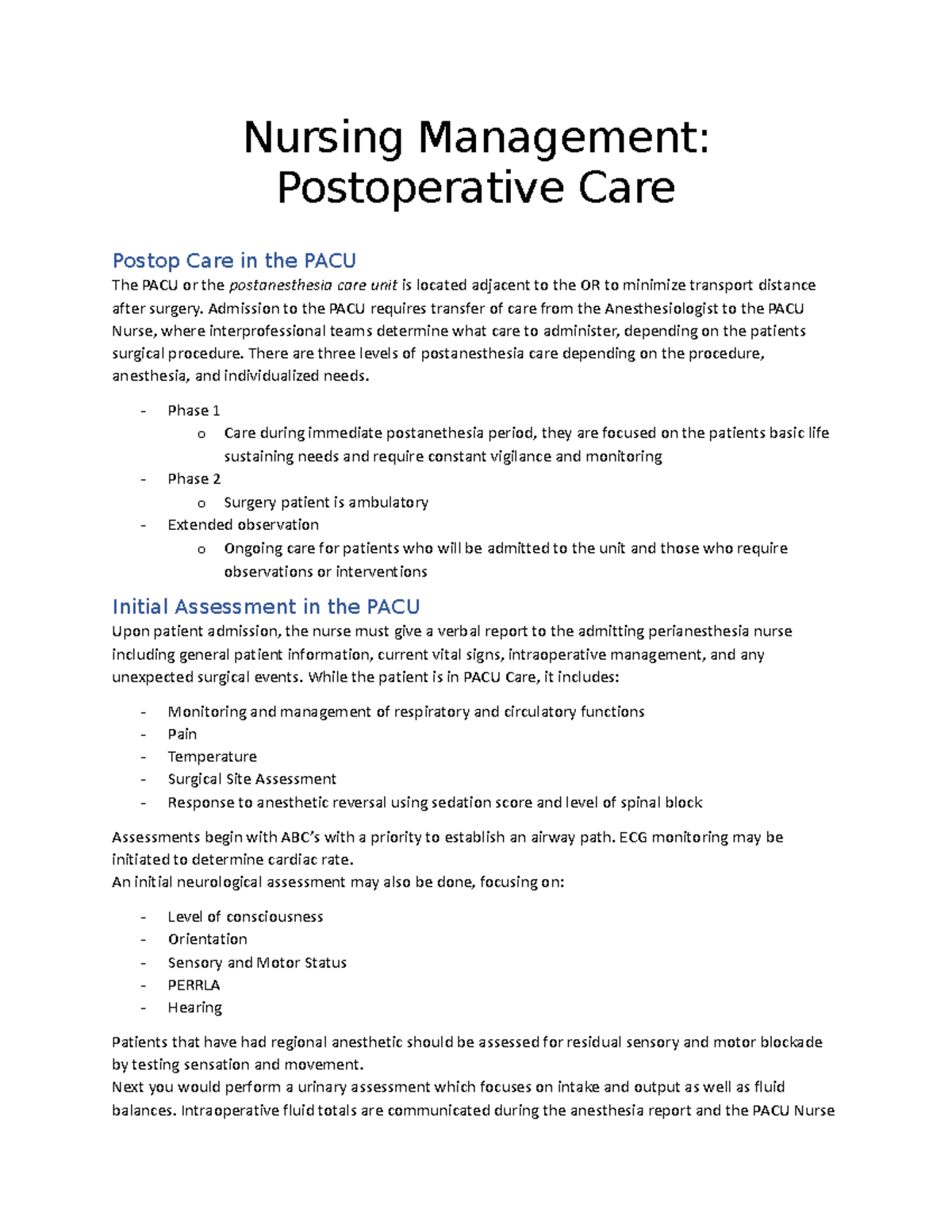 Chapter 22 Nursing Management: Essential Postoperative Care Insights ...