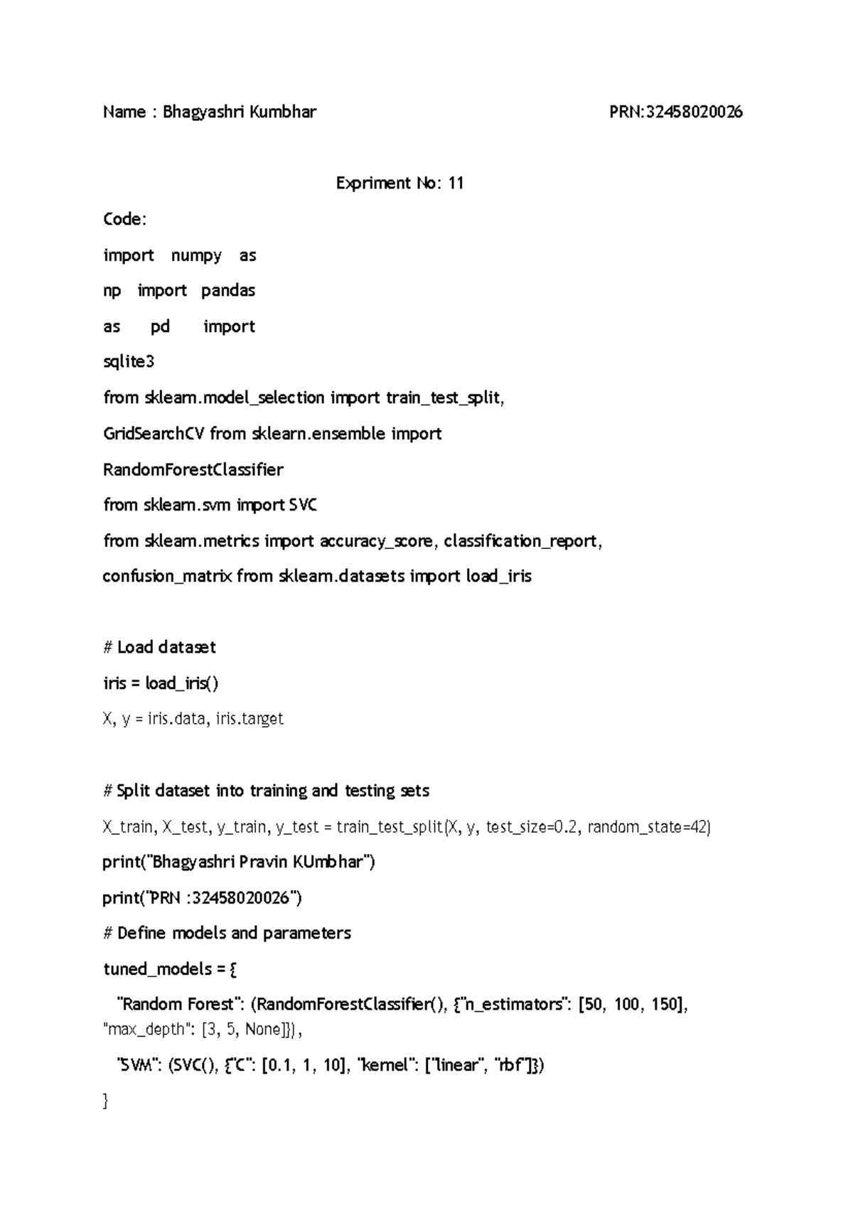 Exp 4: Logistic Regression Model Evaluation and Visualization - Studocu