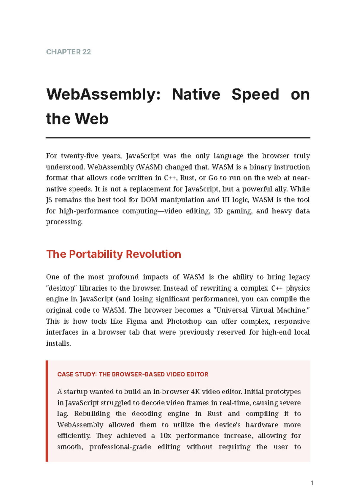 Web Dev CH22: WebAssembly - Achieving Native Speed on the Web - Studocu