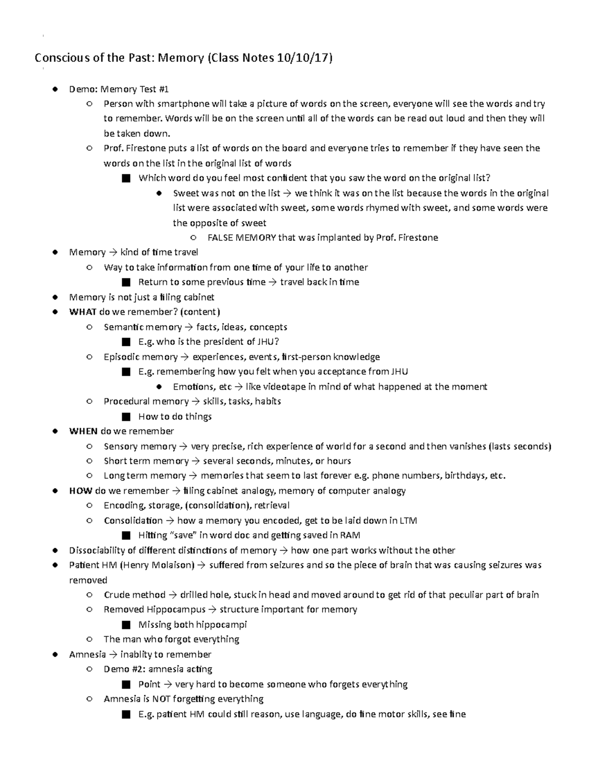 Psyc 101 Final Exam Study: Memory Insights & Clinical Psychology Notes ...