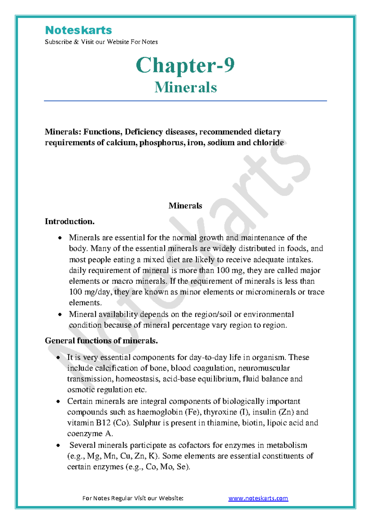 Chapter 9 biochemistry and clinical pathology Complete Notes by ...