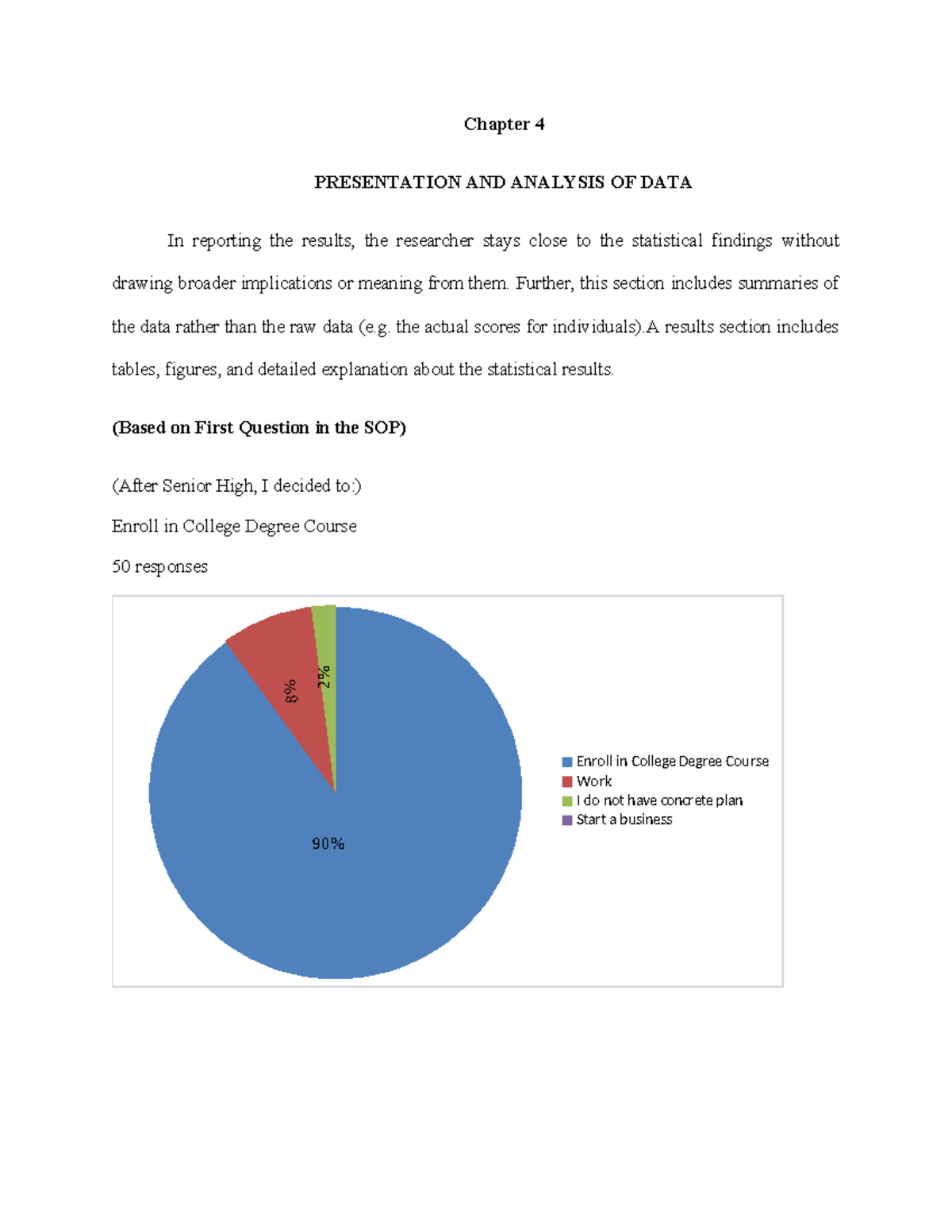 Chapter-4 - research sample for you paper - Chapter 4 PRESENTATION AND ...
