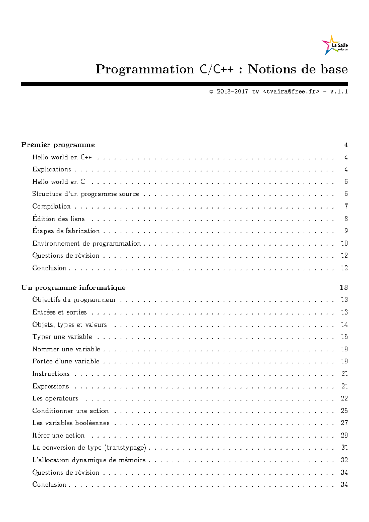 Cours-c-c++ - cours C++ - Programmation C/C++ : Notions de base ...