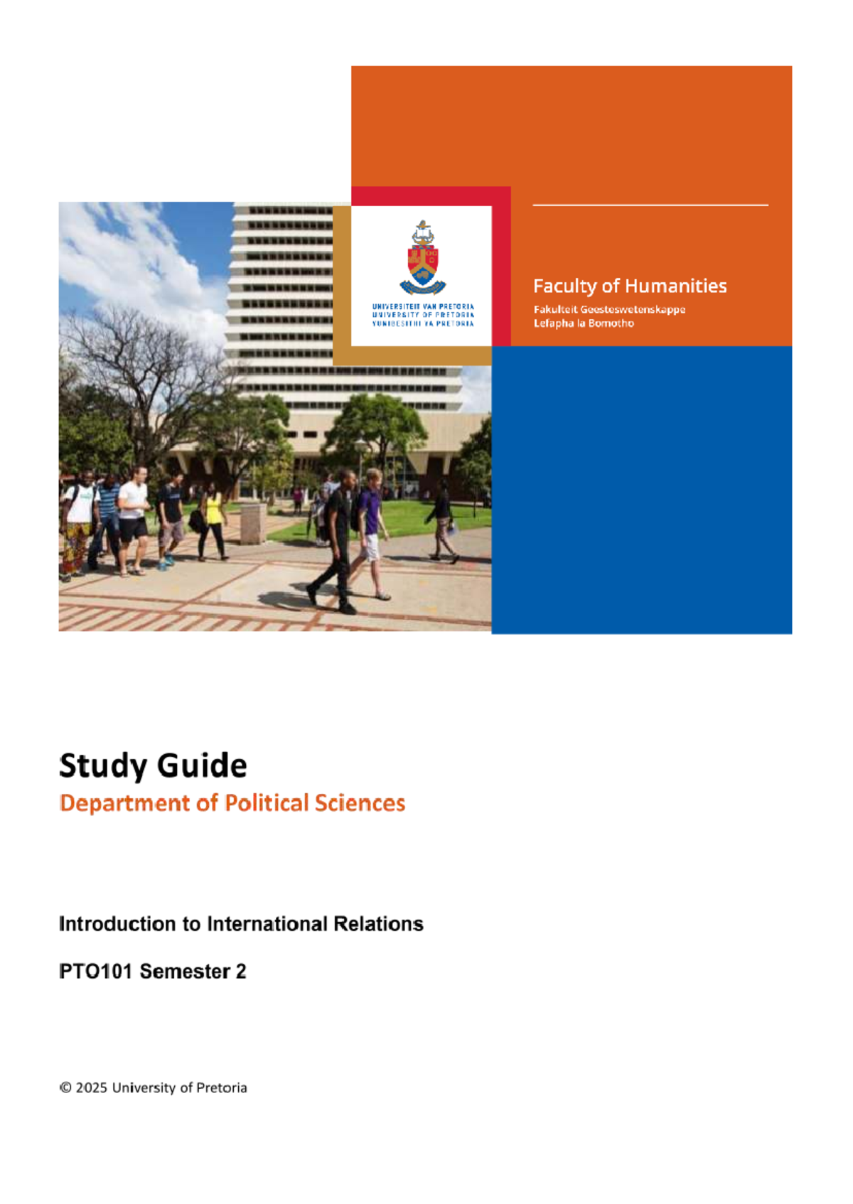 PTO101 2025 S2 Study Guide: Introduction to International Relations ...