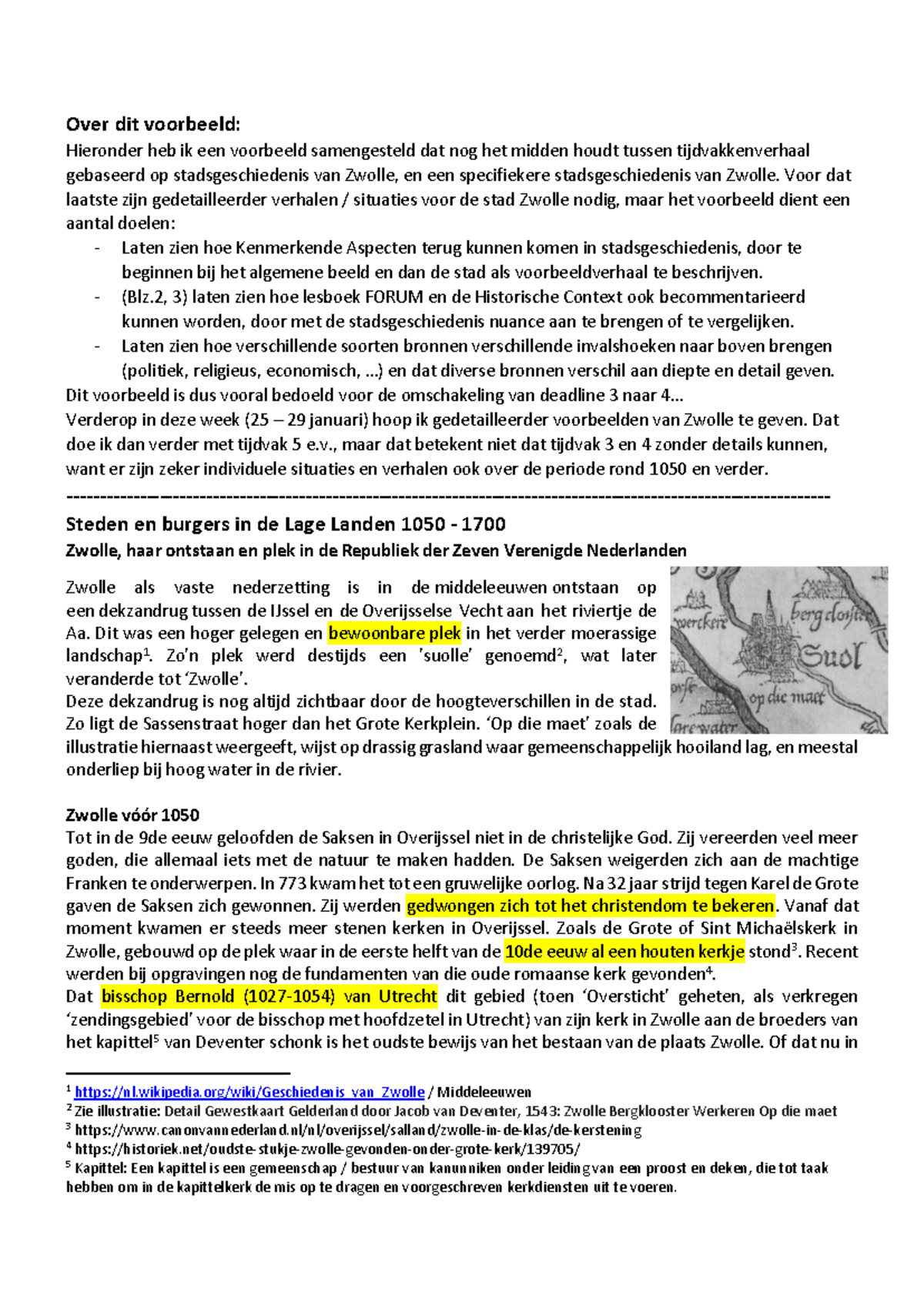 Steden en Burgers in Zwolle: Geschiedenis en Ontwikkeling (1050-1700) -  Studeersnel