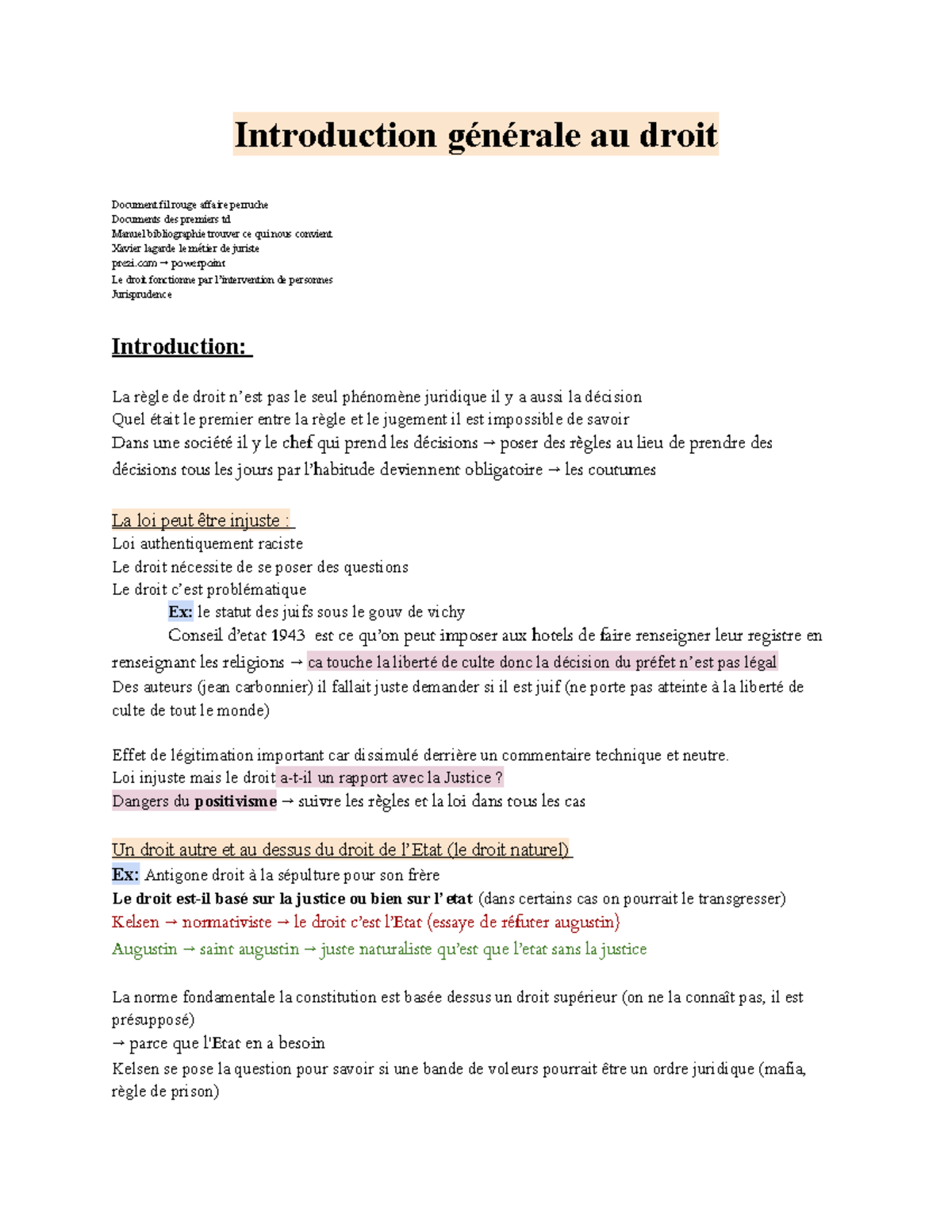 Introduction générale au droit - Introduction générale au droit ...