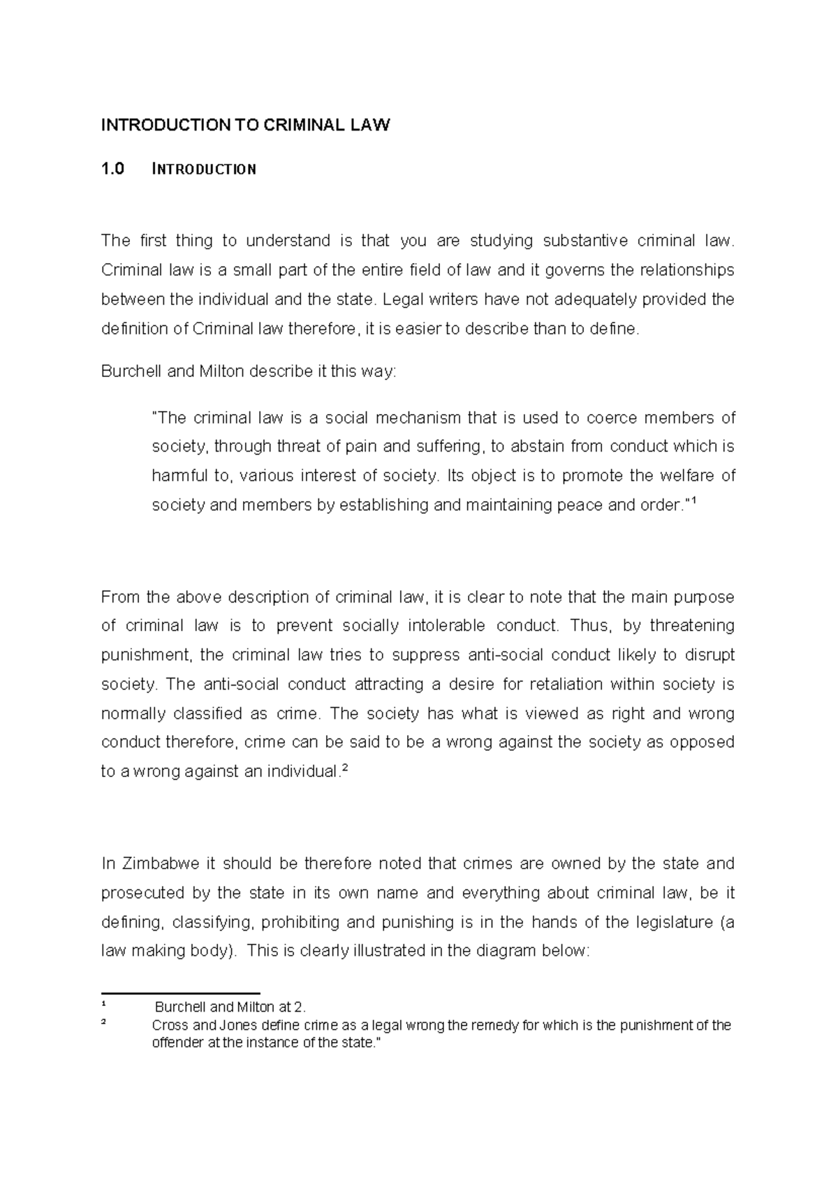 Introduction To Criminal Law Key Concepts And Principles Studocu