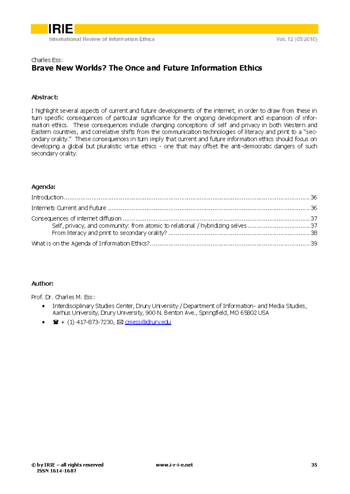 012-full 37-end - nmkk - International Review of Information Ethics Vol ...