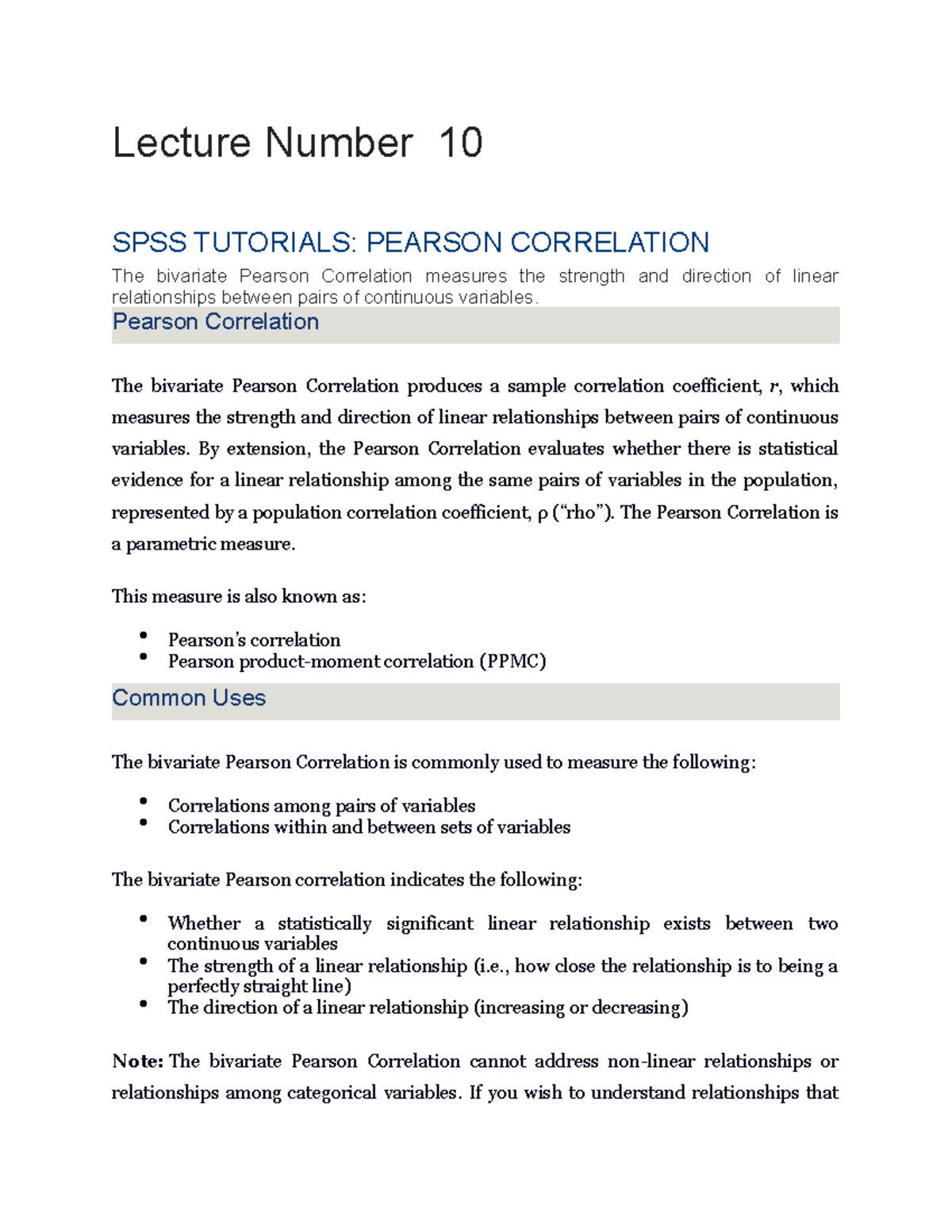 Pearson Correlation Spss Tutorial