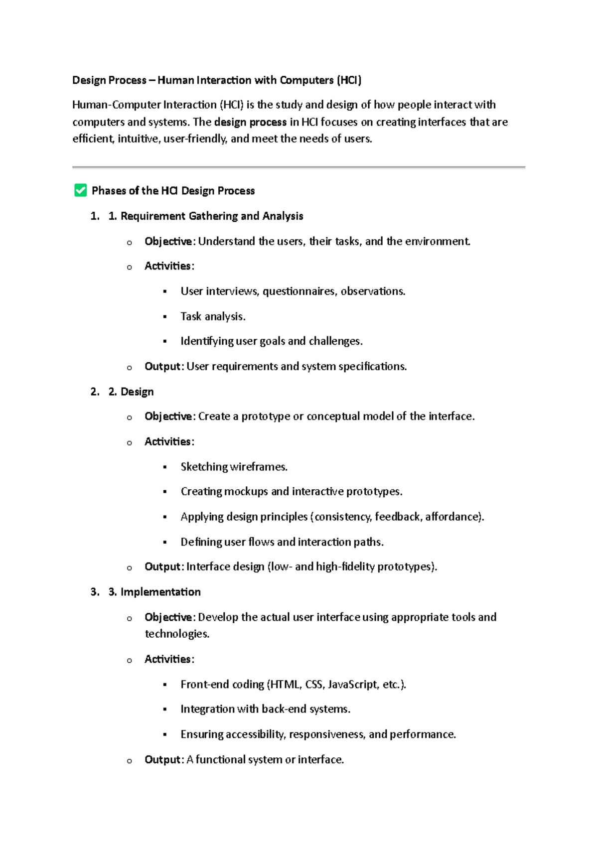 HCI Design Process: Understanding Human-Computer Interaction (HCI ...