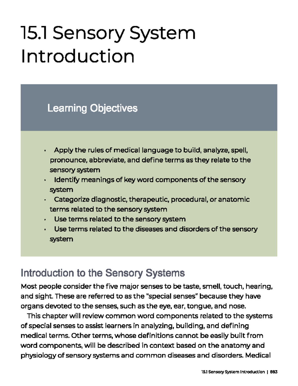 Medical Terminology: Chapter 15 - Sensory System Overview - Studocu