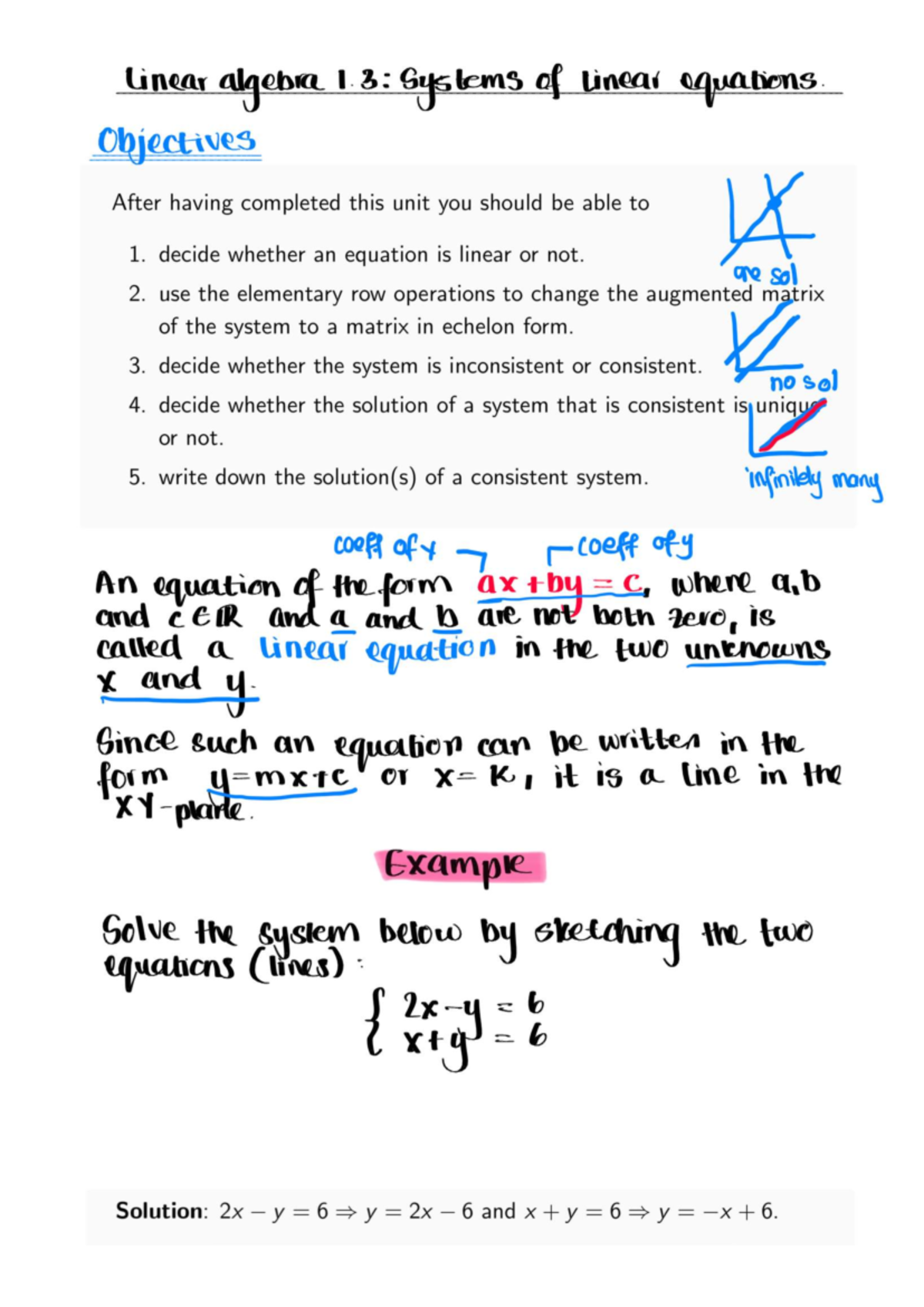 Linear Algebra 13: Systems of Linear Equations Explained - Studocu
