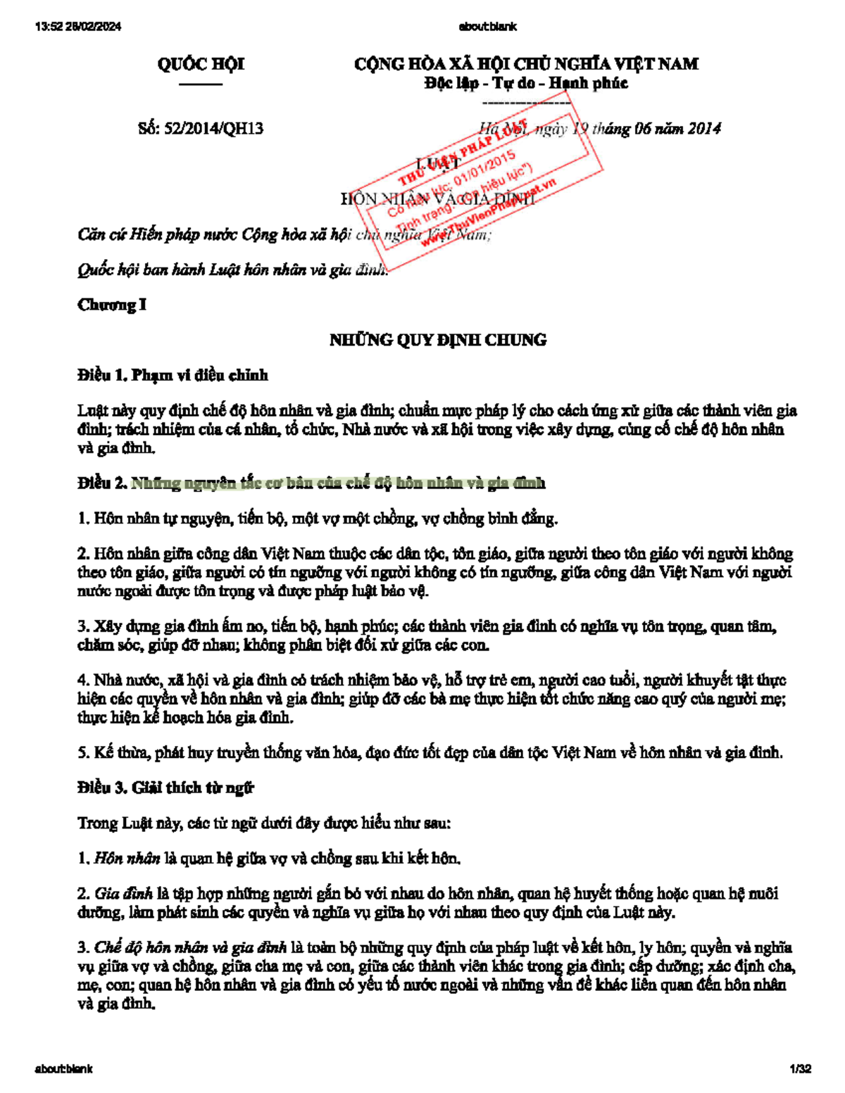 Luật HNGĐ 2014 - Tổng hợp và phân tích chi tiết luật HNGD 2014 - Studocu