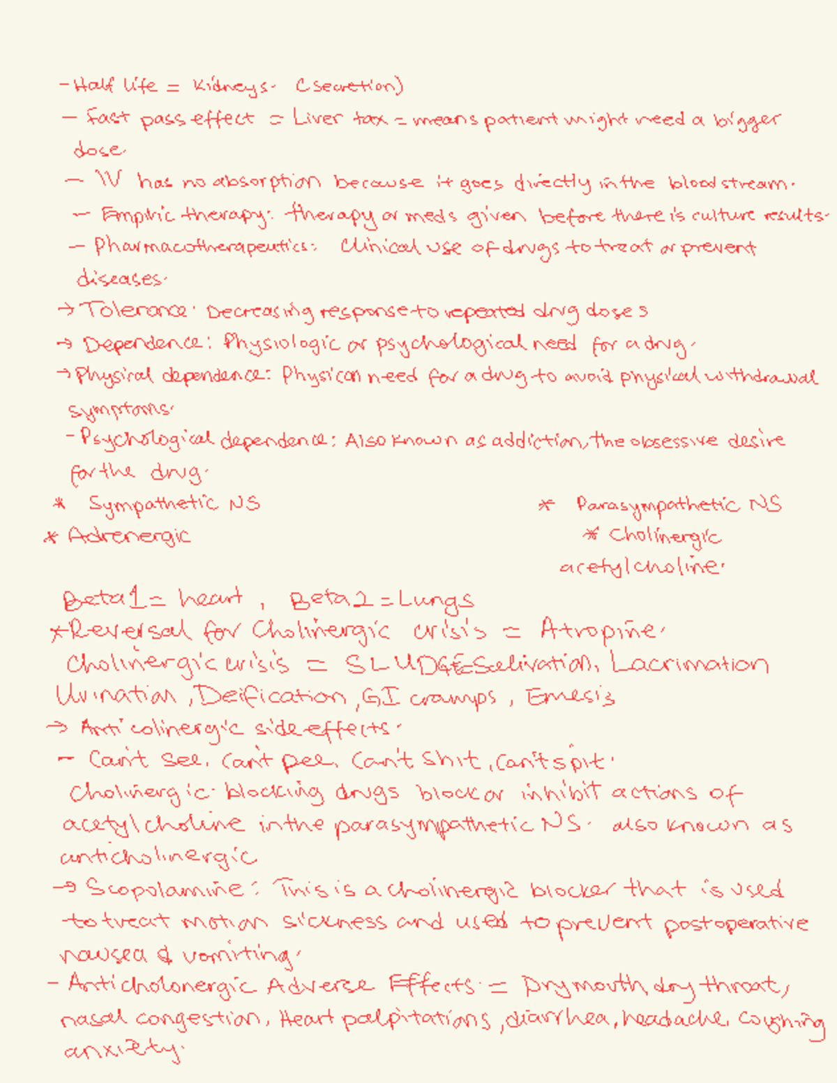 Pharm 101 Final Exam Study Notes: Key Concepts & Drug Effects - Studocu