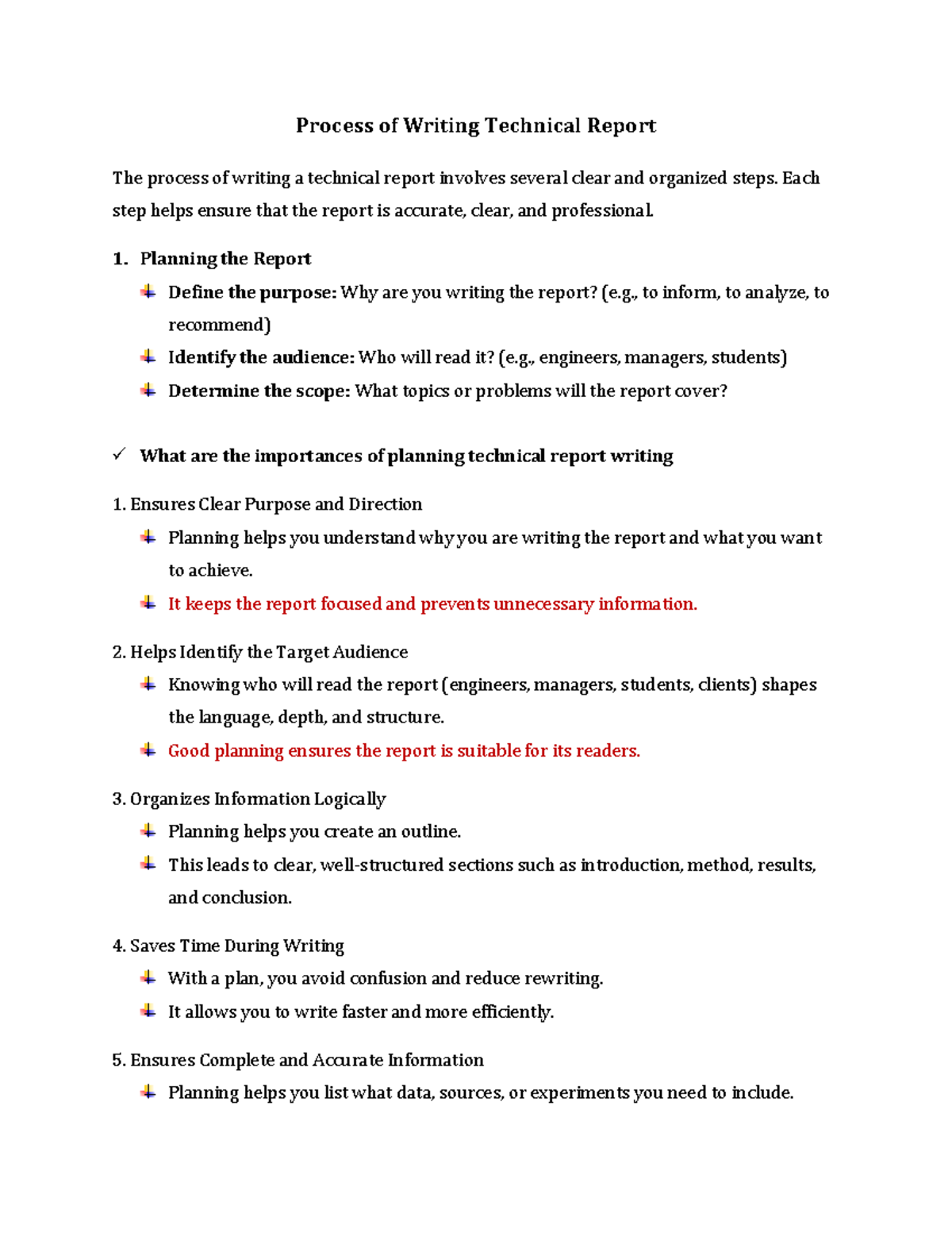 Process of Writing a Technical Report: Key Steps and Tips - Studocu