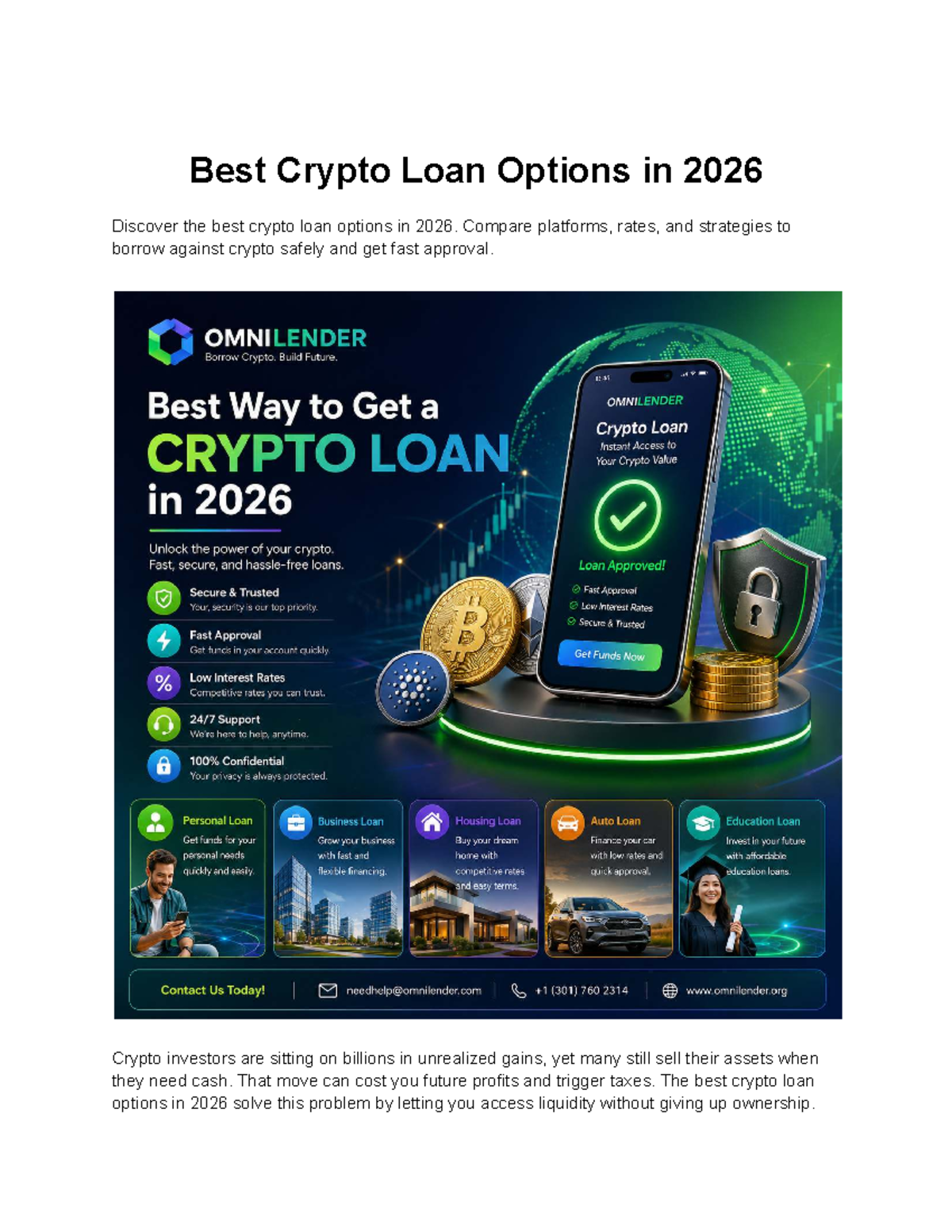 Best Crypto Loan Strategies for 2026: A Comprehensive Guide - Studocu