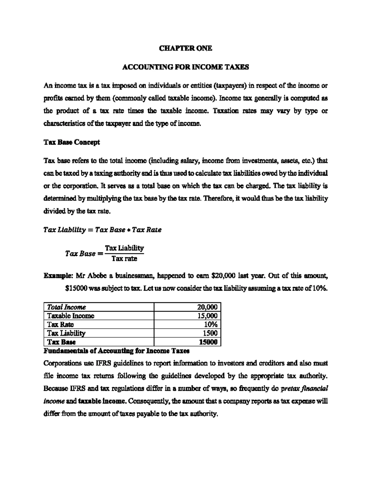 Advance I course outline - Course Title Advanced Financial Accounting I ...
