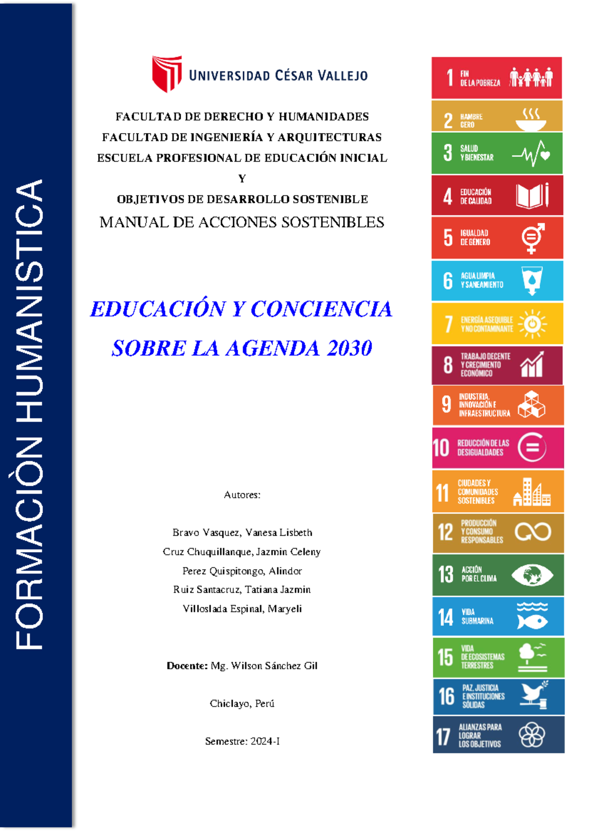 Trabajo ODS - Acciones Sostenibles en Educación de Lambayeque 2024-I ...