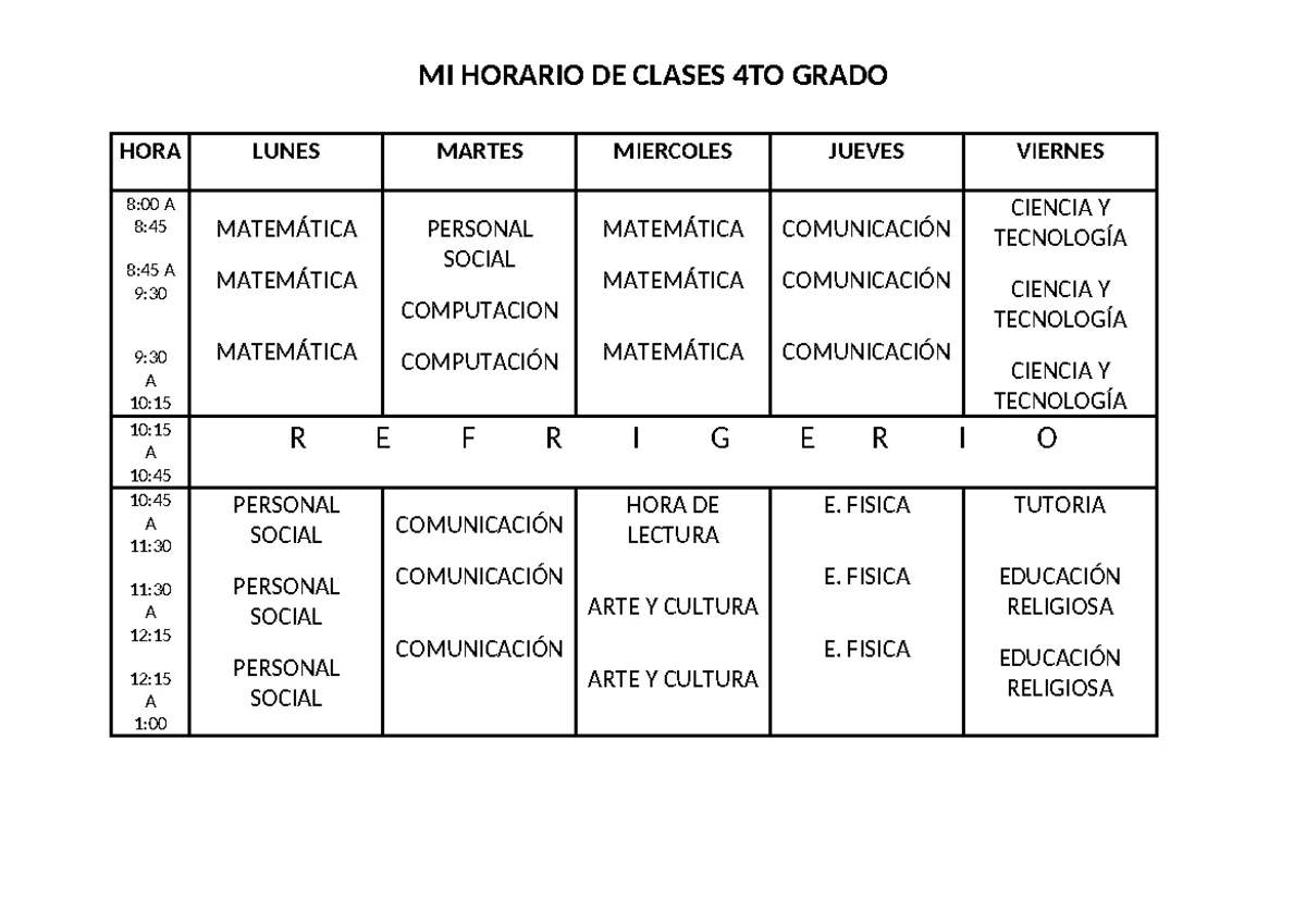 Horario de Clases - DFGFG - Studocu