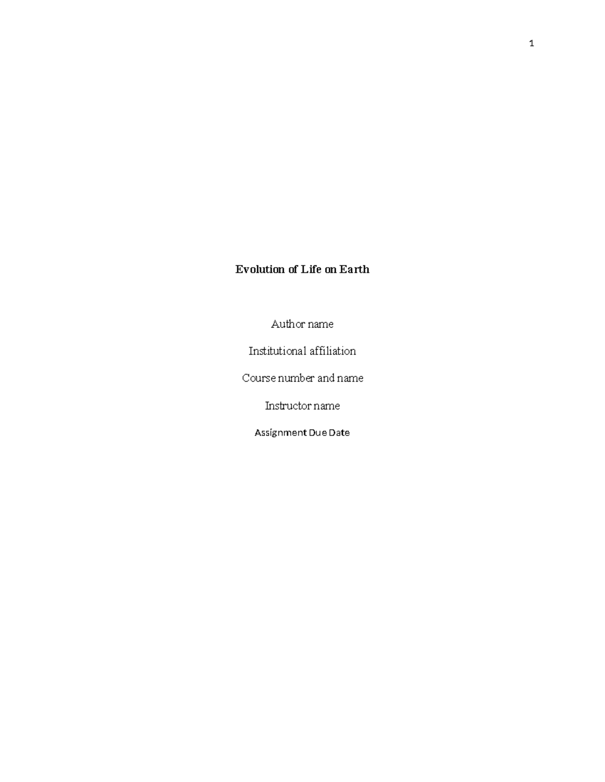 BIO-20240317-WA0000 - Evolution of Life on Earth Discussion Notes - Studocu
