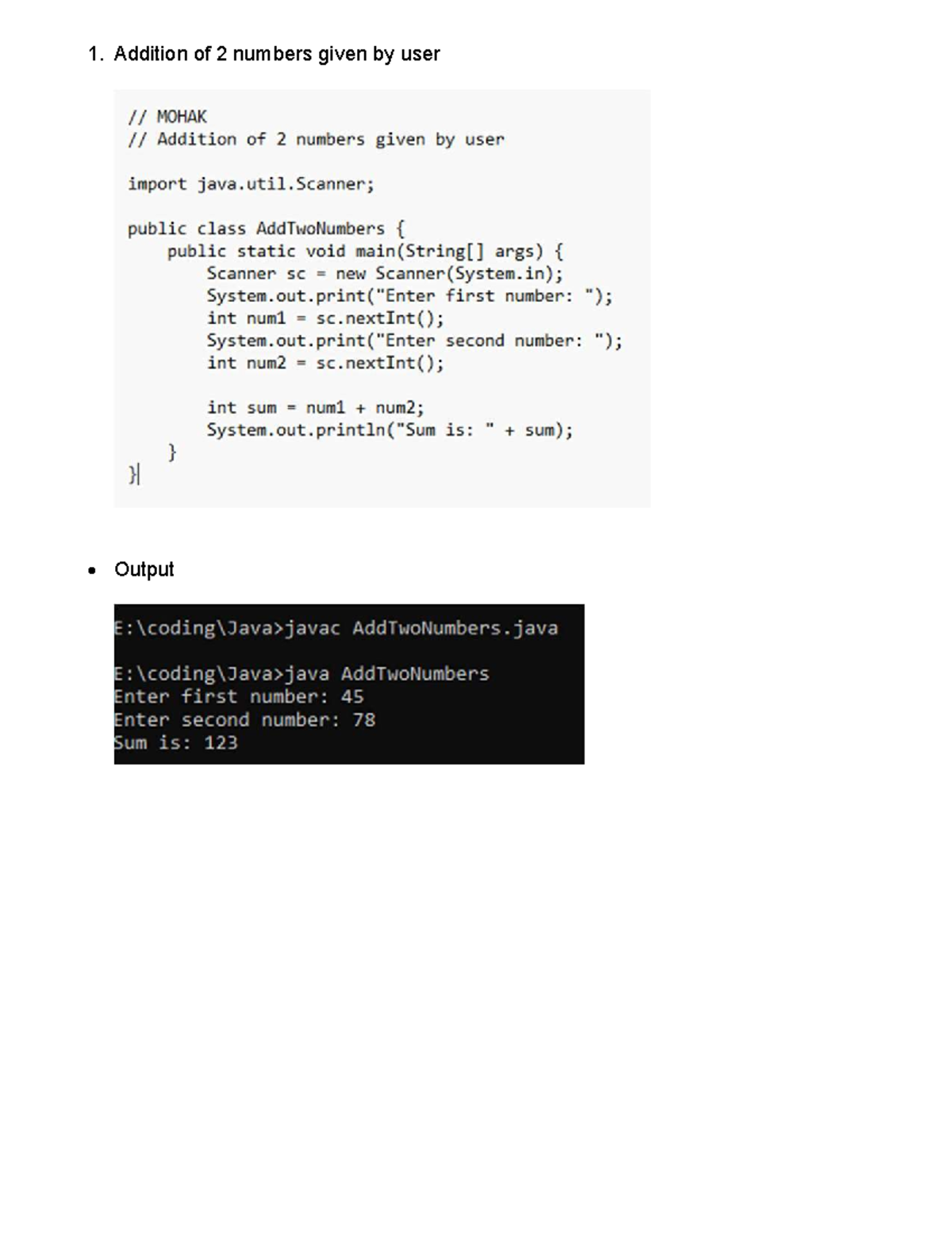 Java (Lab File) - Operations and Inheritance Concepts in Java - Studocu