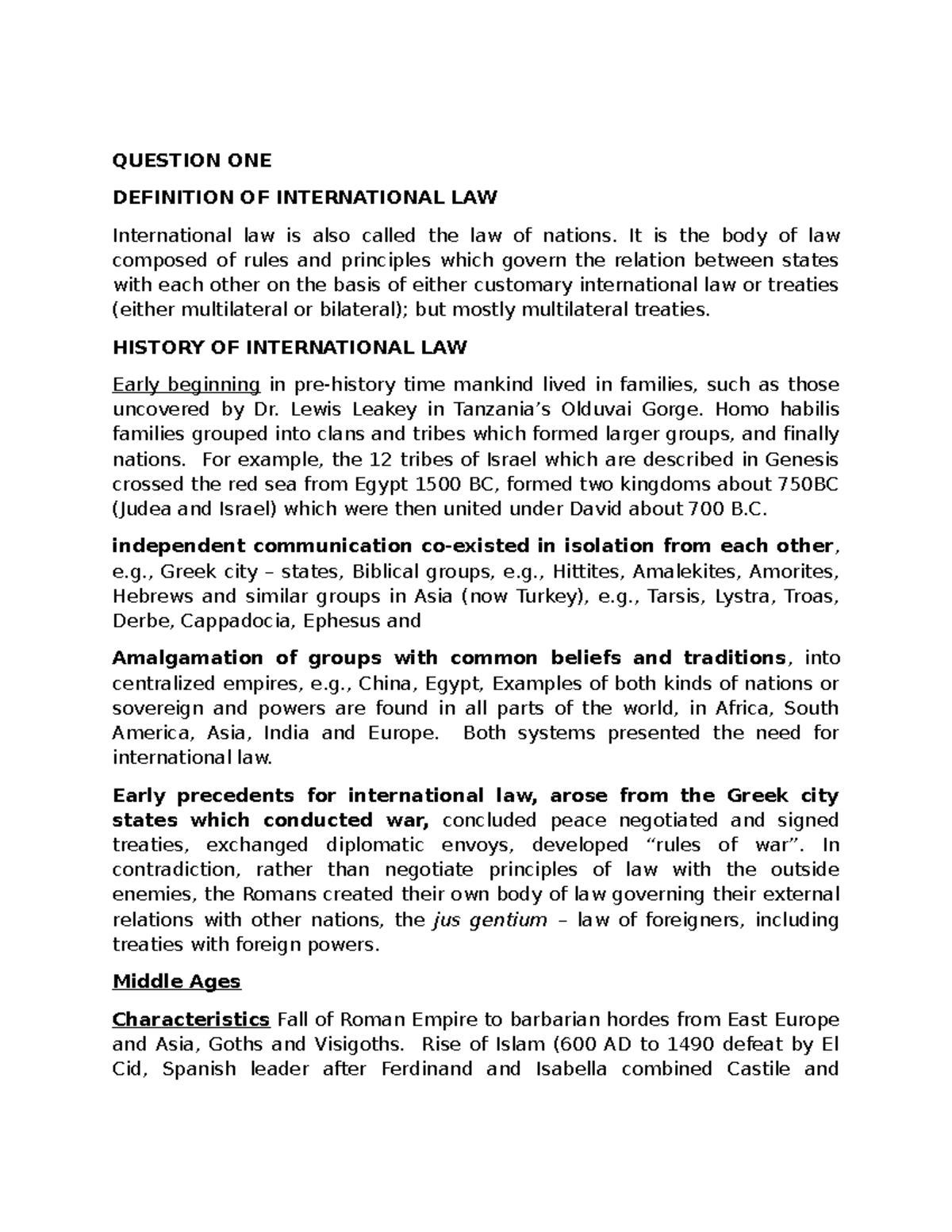 4118 PIL Midterm Notes: Understanding the Sources of International Law ...