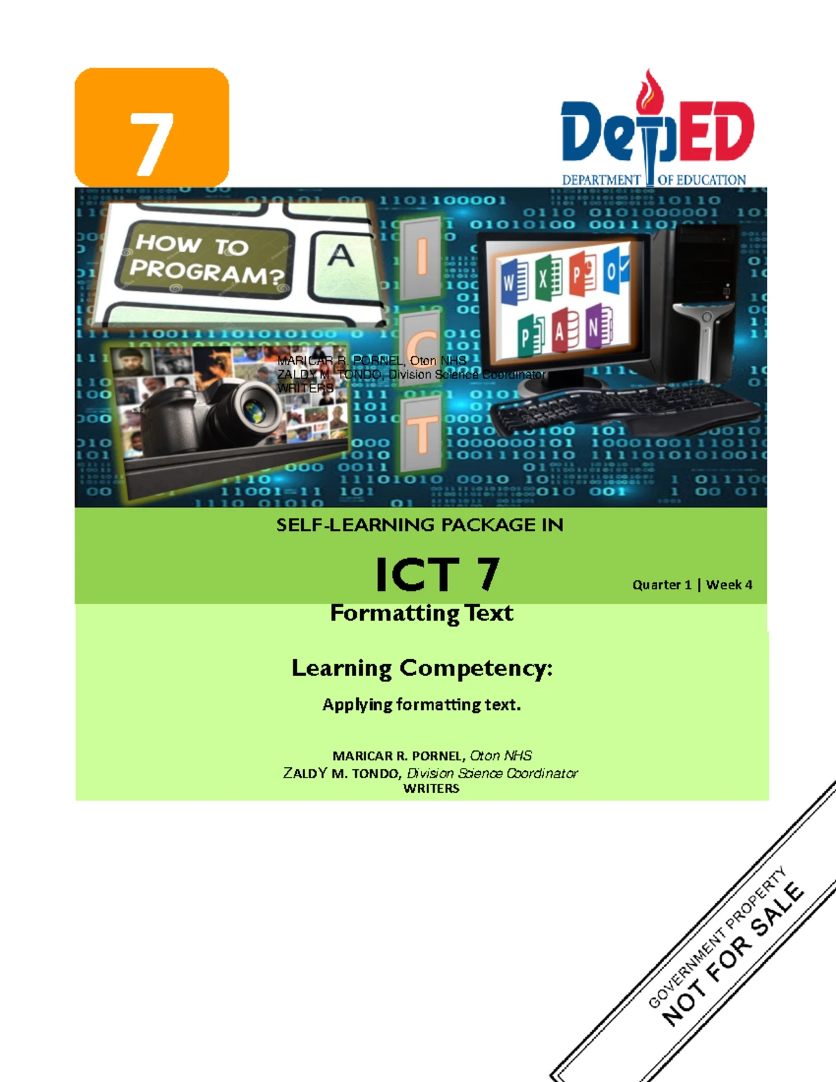 Microsoft Word ICT 7 Lesson: Text Basics and Editing Techniques - Studocu