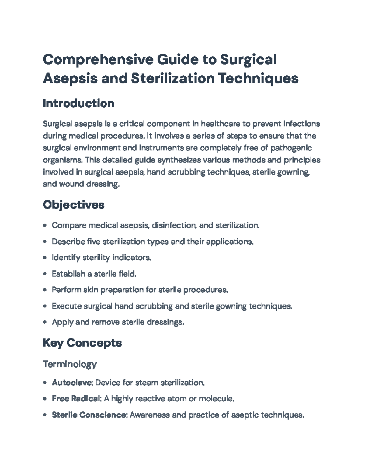 Comprehensive Guide to Surgical Asepsis & Sterilization Techniques ...
