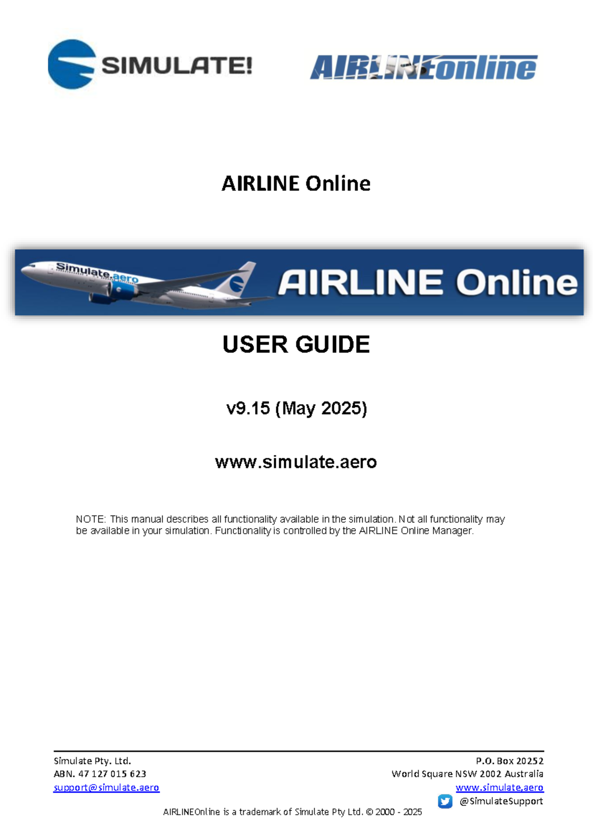 AIRLINE Online User Guide v9.15: Features & Functionality Overview ...