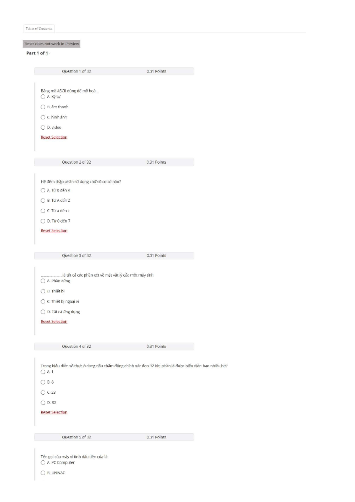 CR100 - Final Exam Question Set - ASCII and Binary Basics - Studocu