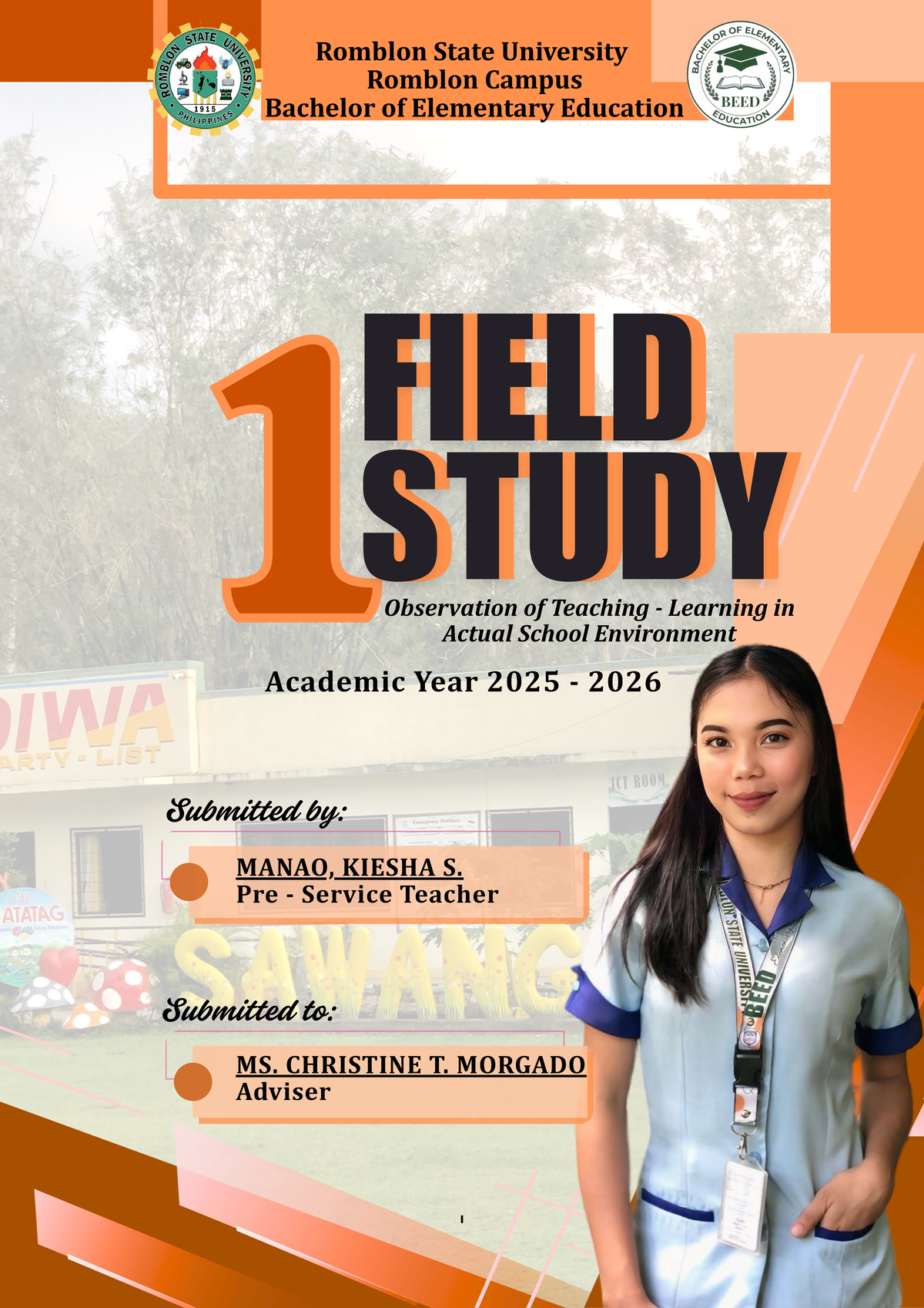 FIELD STUDY 1: Teaching Observation Report - Kiesha Manao - Studocu