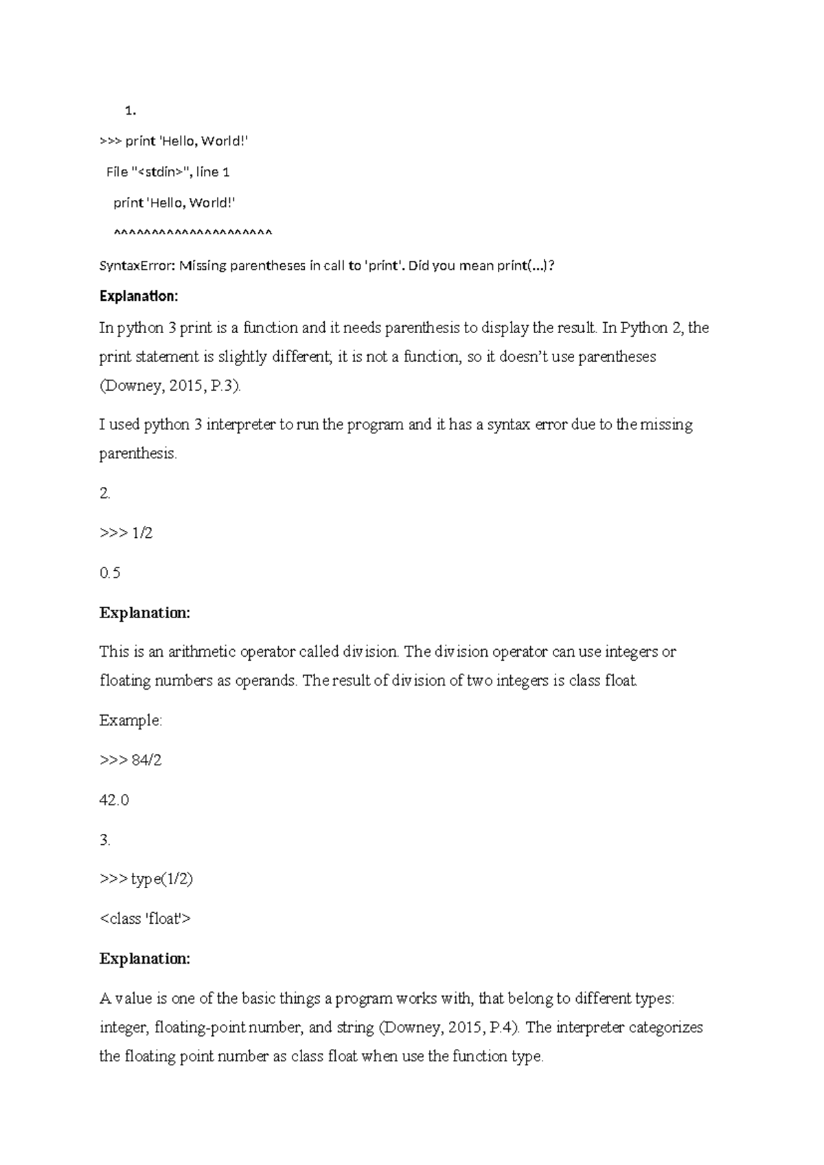 Python Syntax and Concepts: Discussion Assignment 1 - Studocu