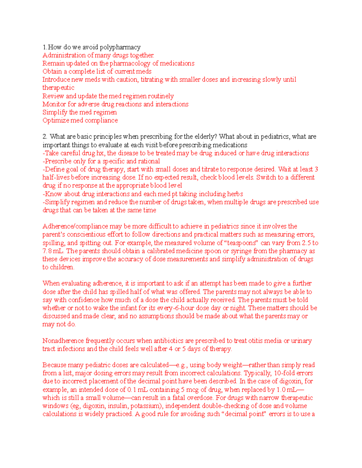 Pharmacology Exam 1 Study Guide: Key Concepts and Guidelines - Studocu