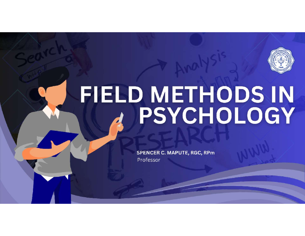 Field Methods in Psychology - AHSJDSHAAHAHAHAHAHAHHAHAHAY - Studocu