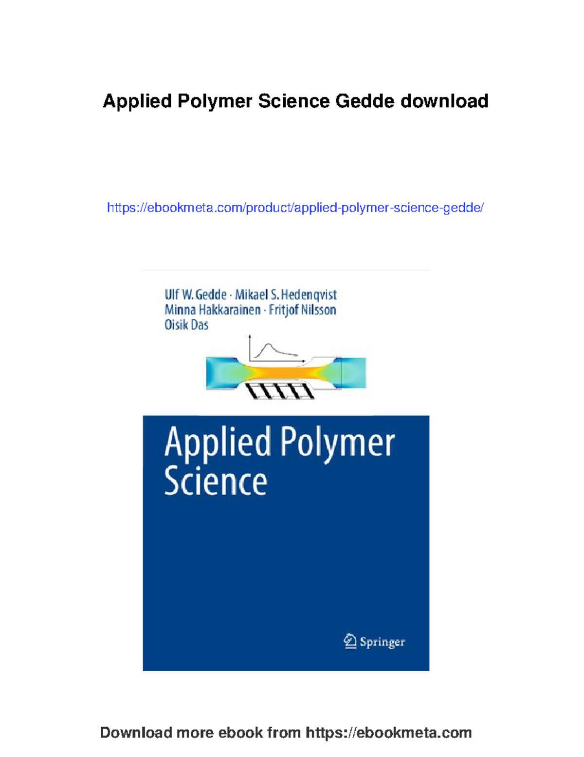 Applied Polymer Science: Key Concepts and Applications (BTEC) - Studocu